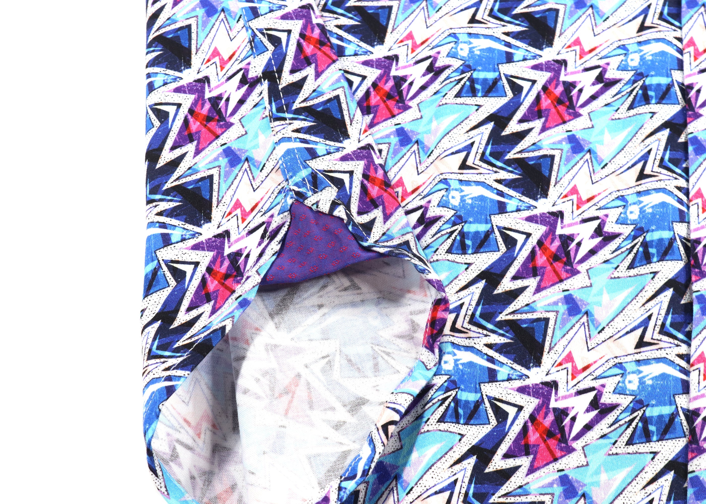 Navy and Purple Lightning Bolts Shirt