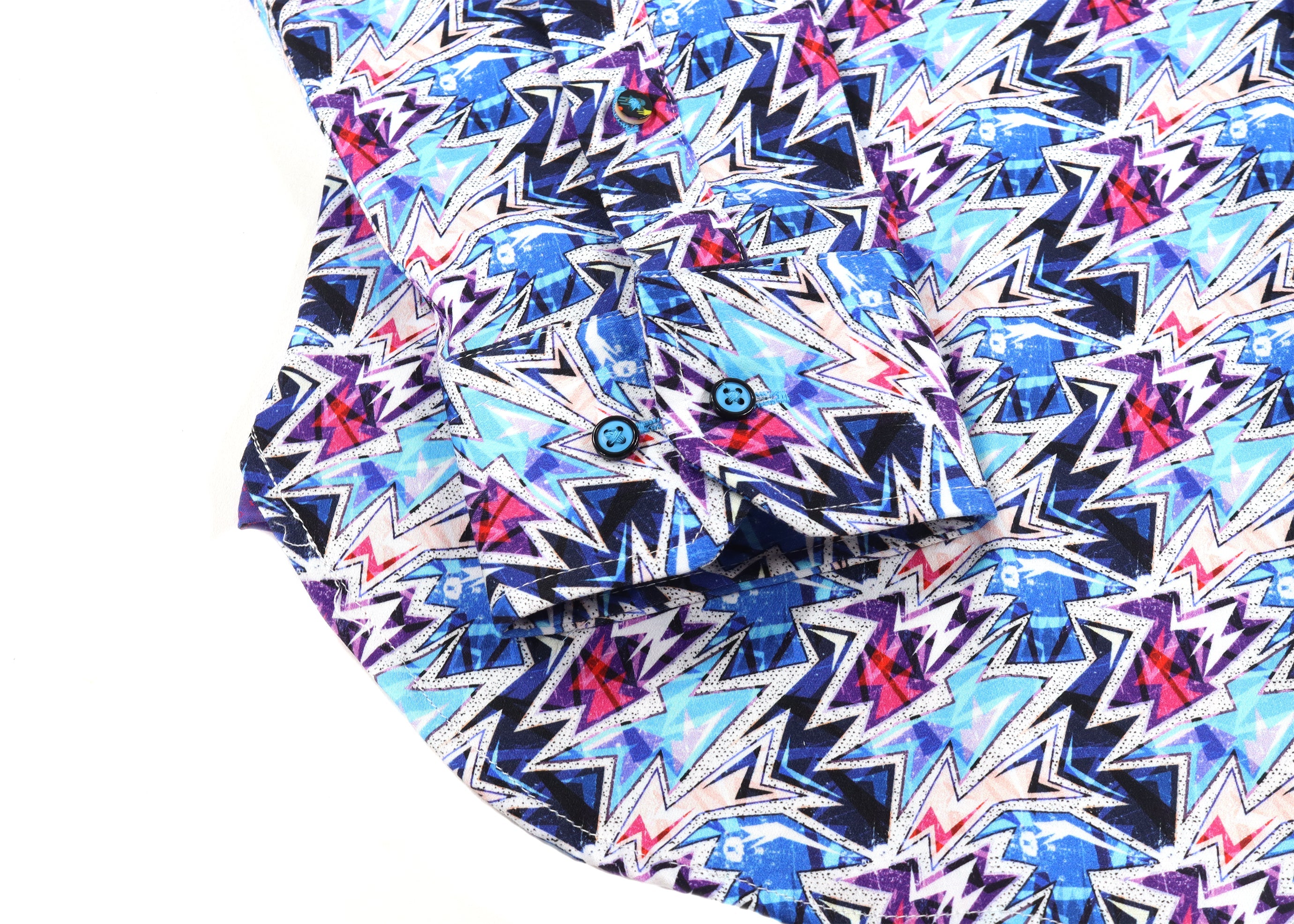 Navy and Purple Lightning Bolts Shirt