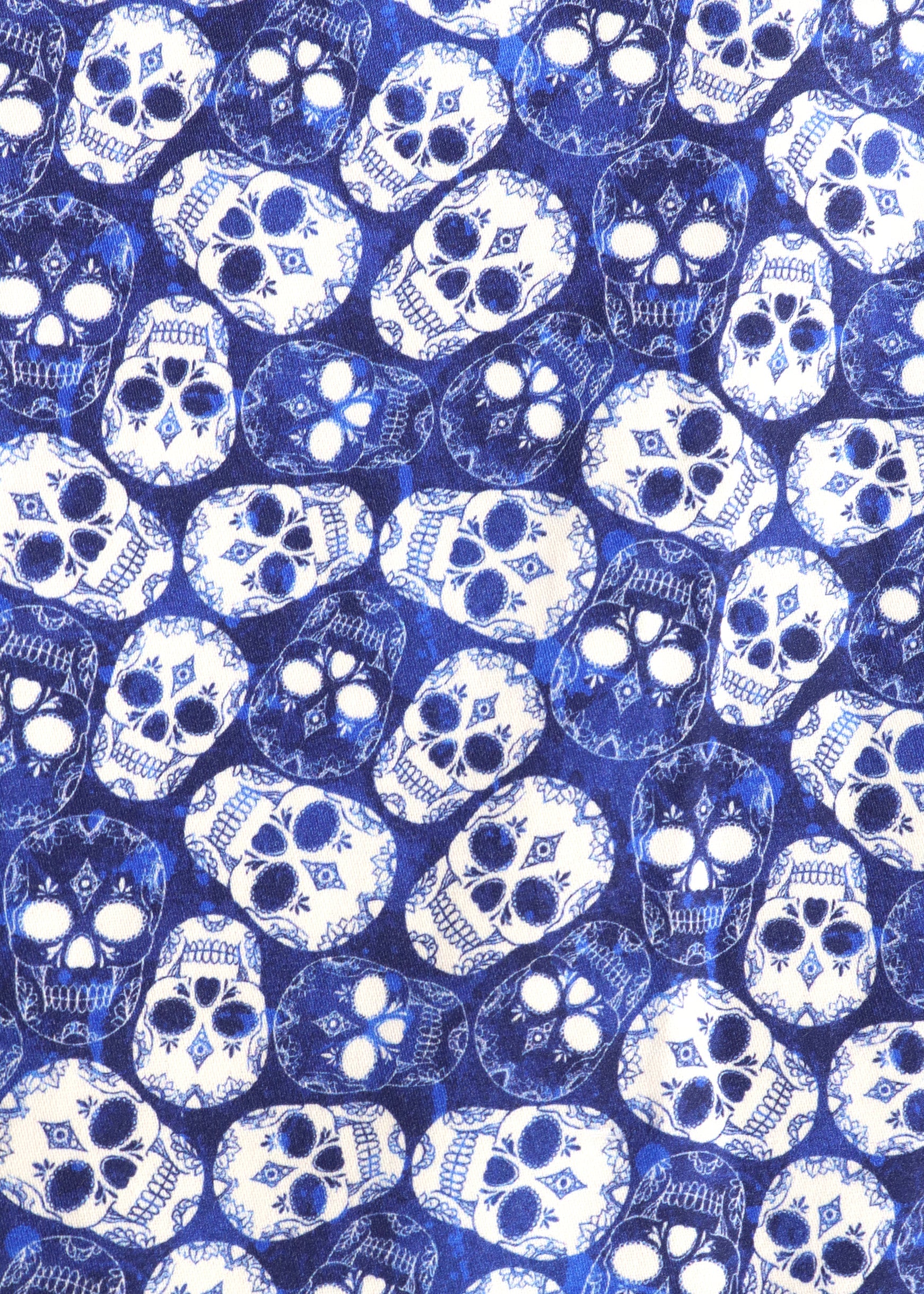 Navy and White Skulls Shirt