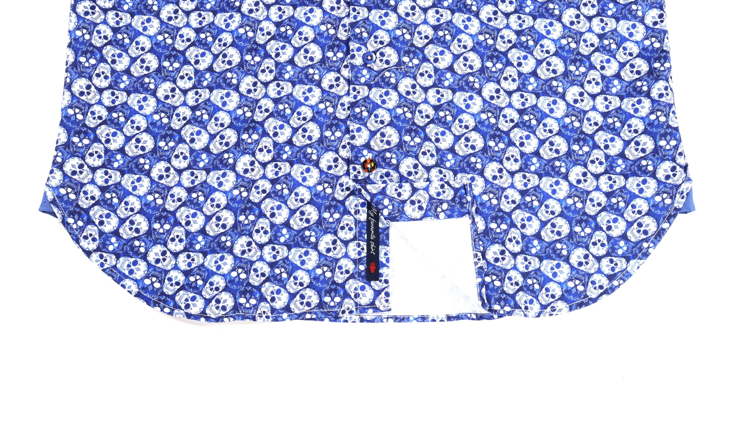 Navy and White Skulls Shirt