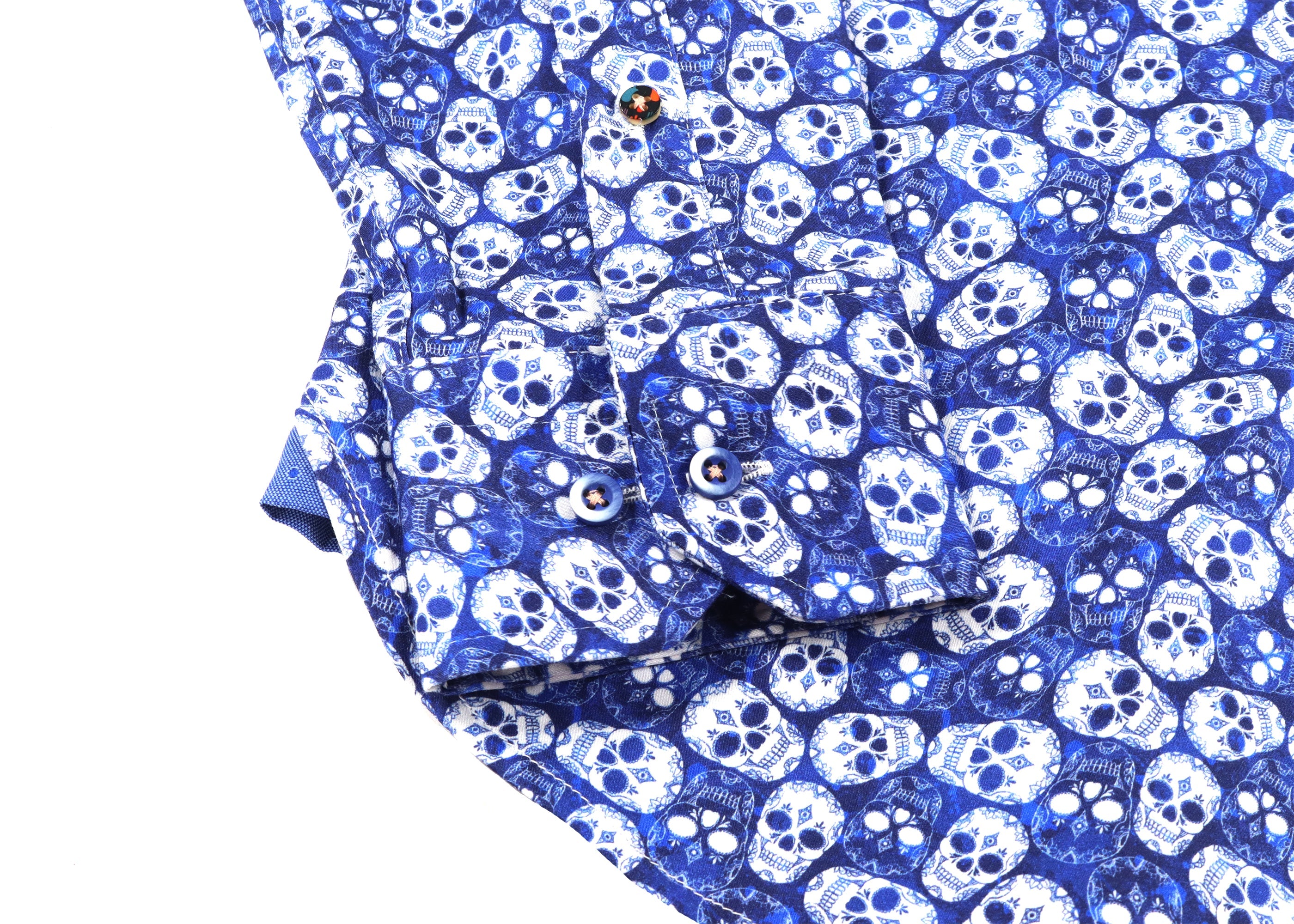 Navy and White Skulls Shirt