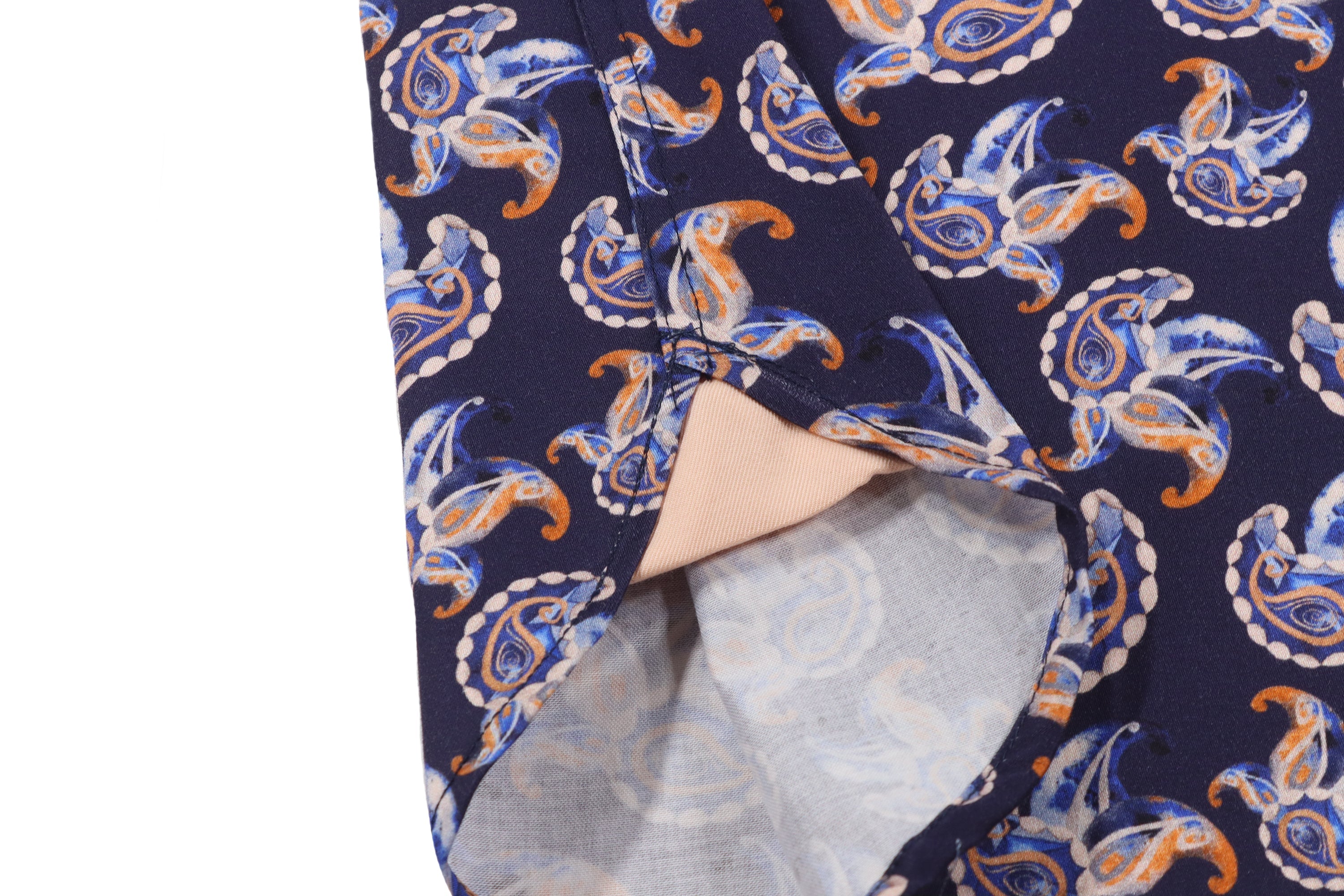 Navy with Paisley Shirt