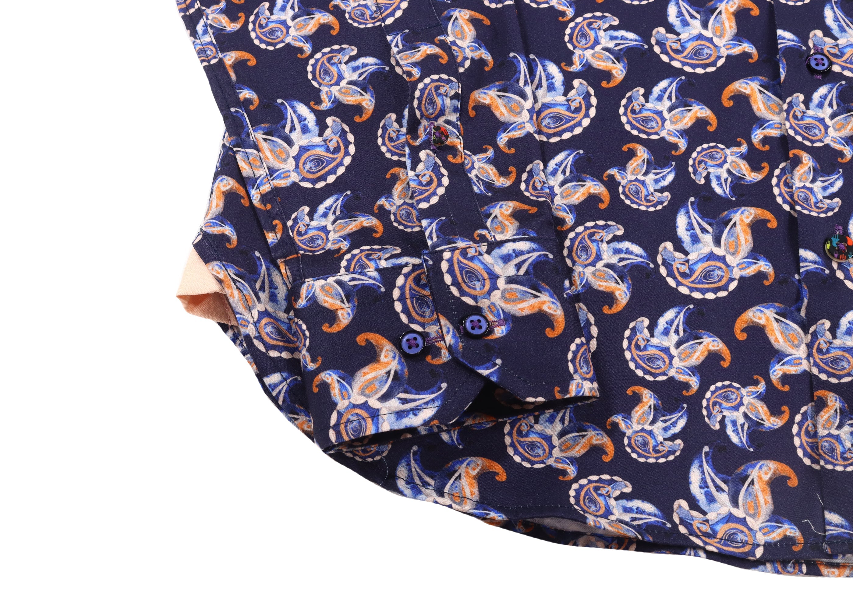 Navy with Paisley Shirt