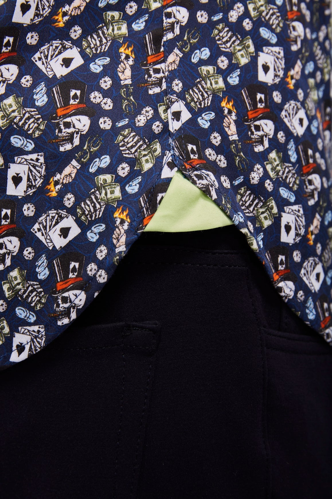 Navy with Skulls  Shirt