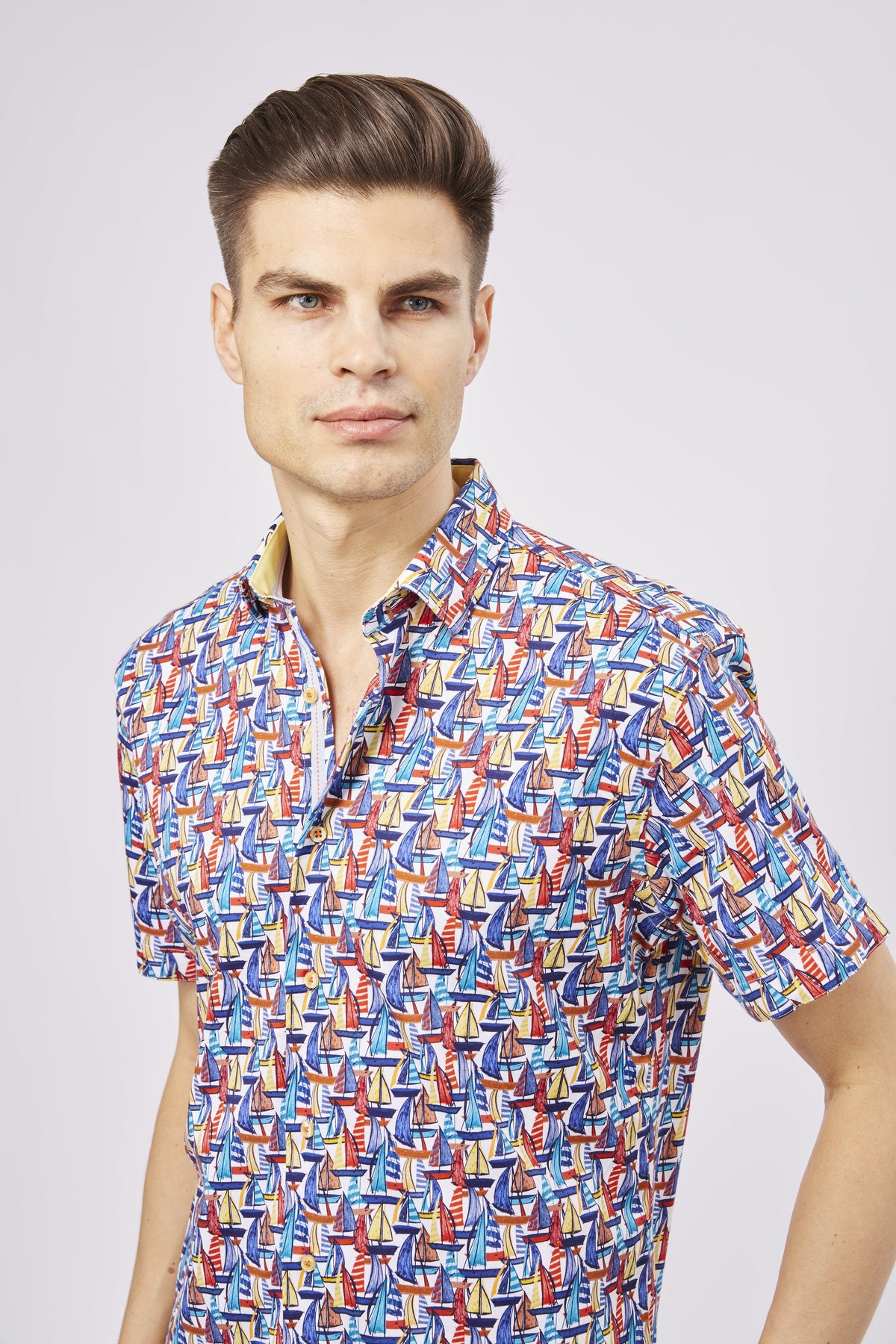 Multicolor Sailboats Shirt