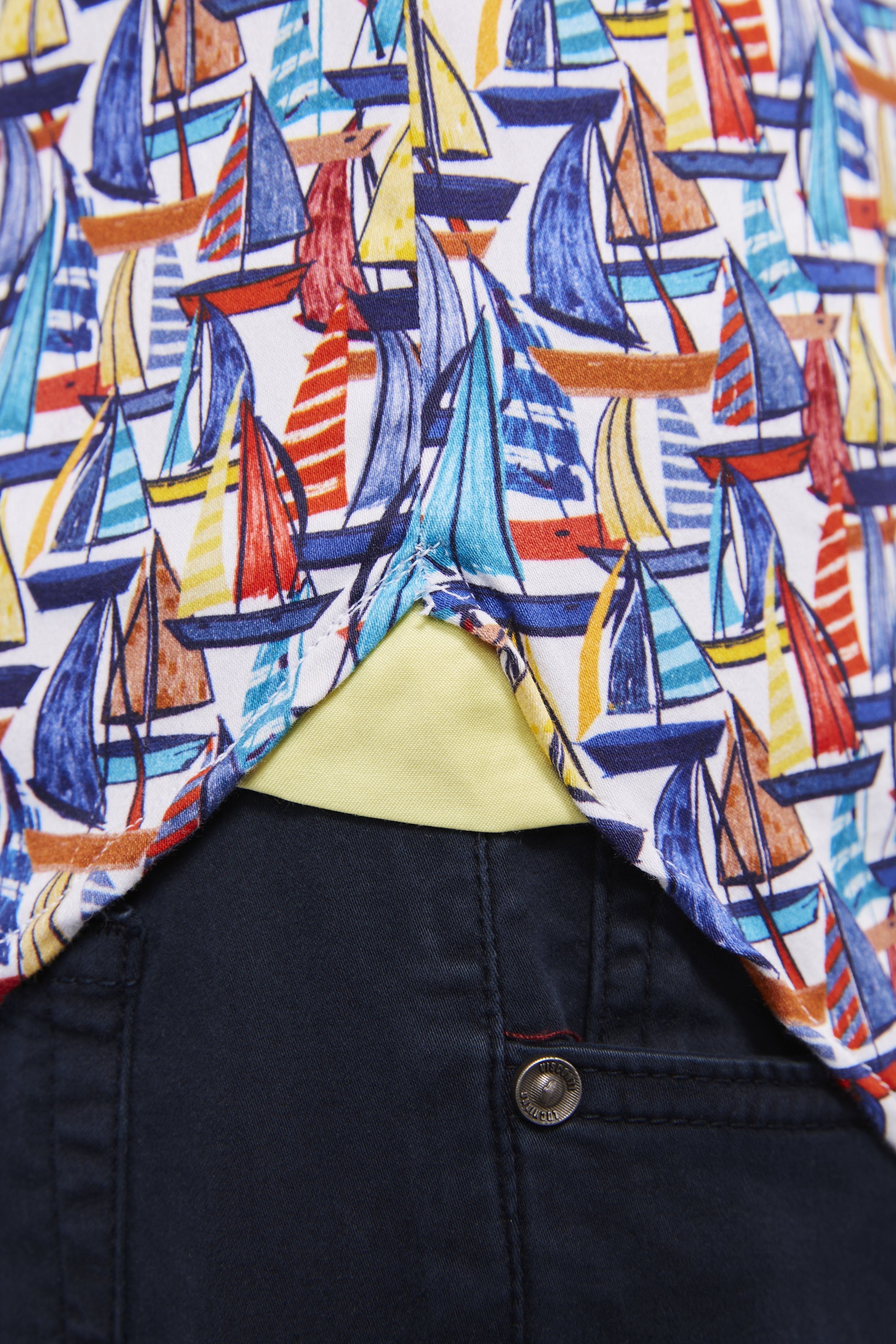 Multicolor Sailboats Shirt