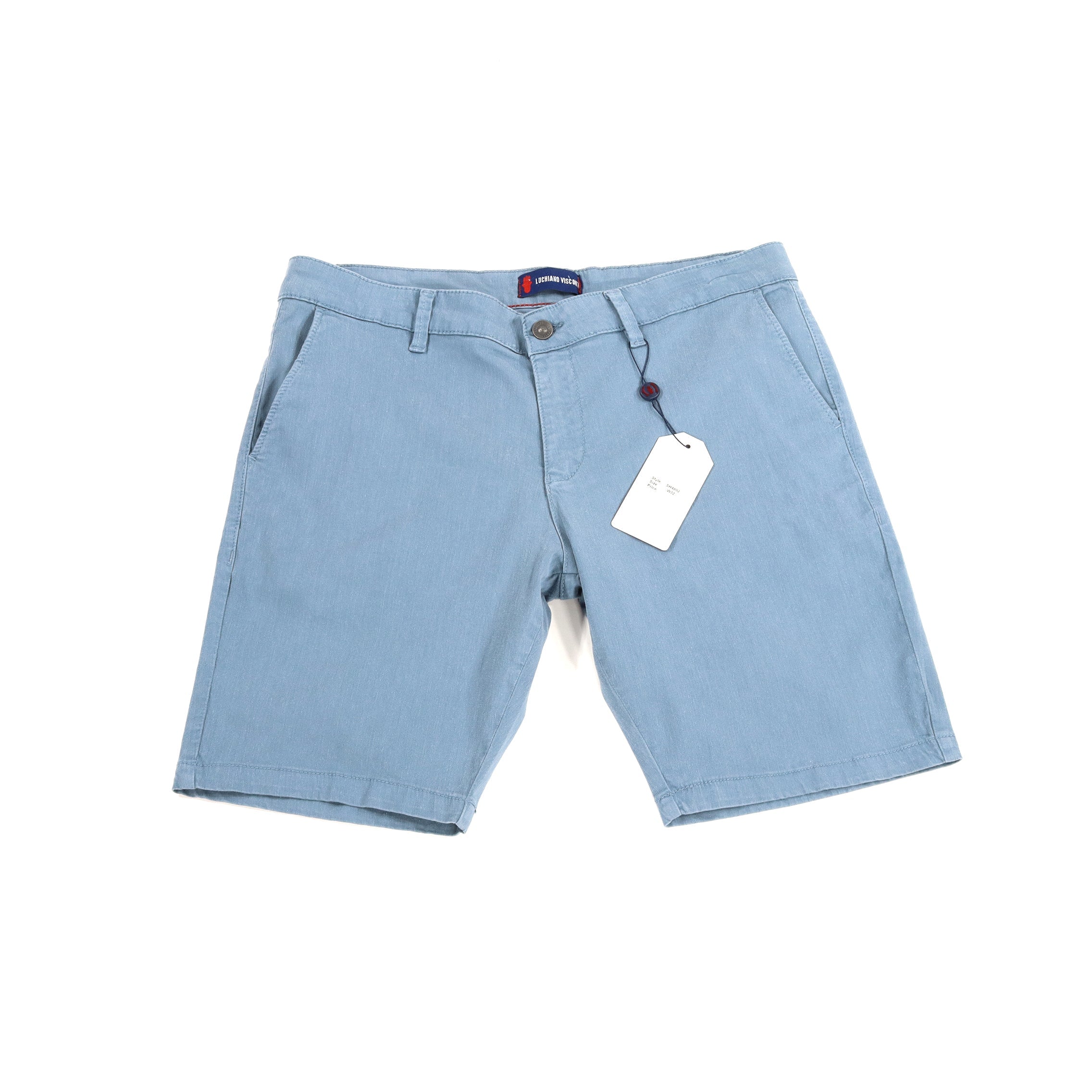 Steel Blue Tencel Shorts