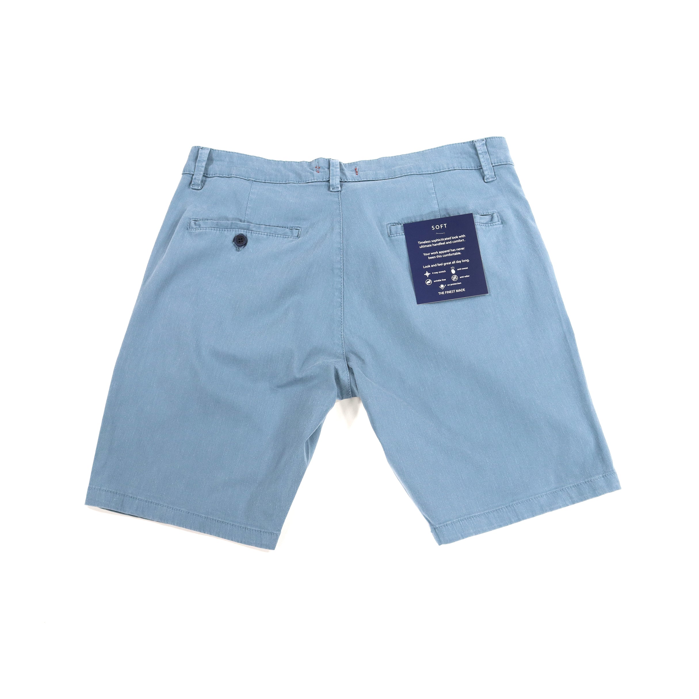 Steel Blue Tencel Shorts