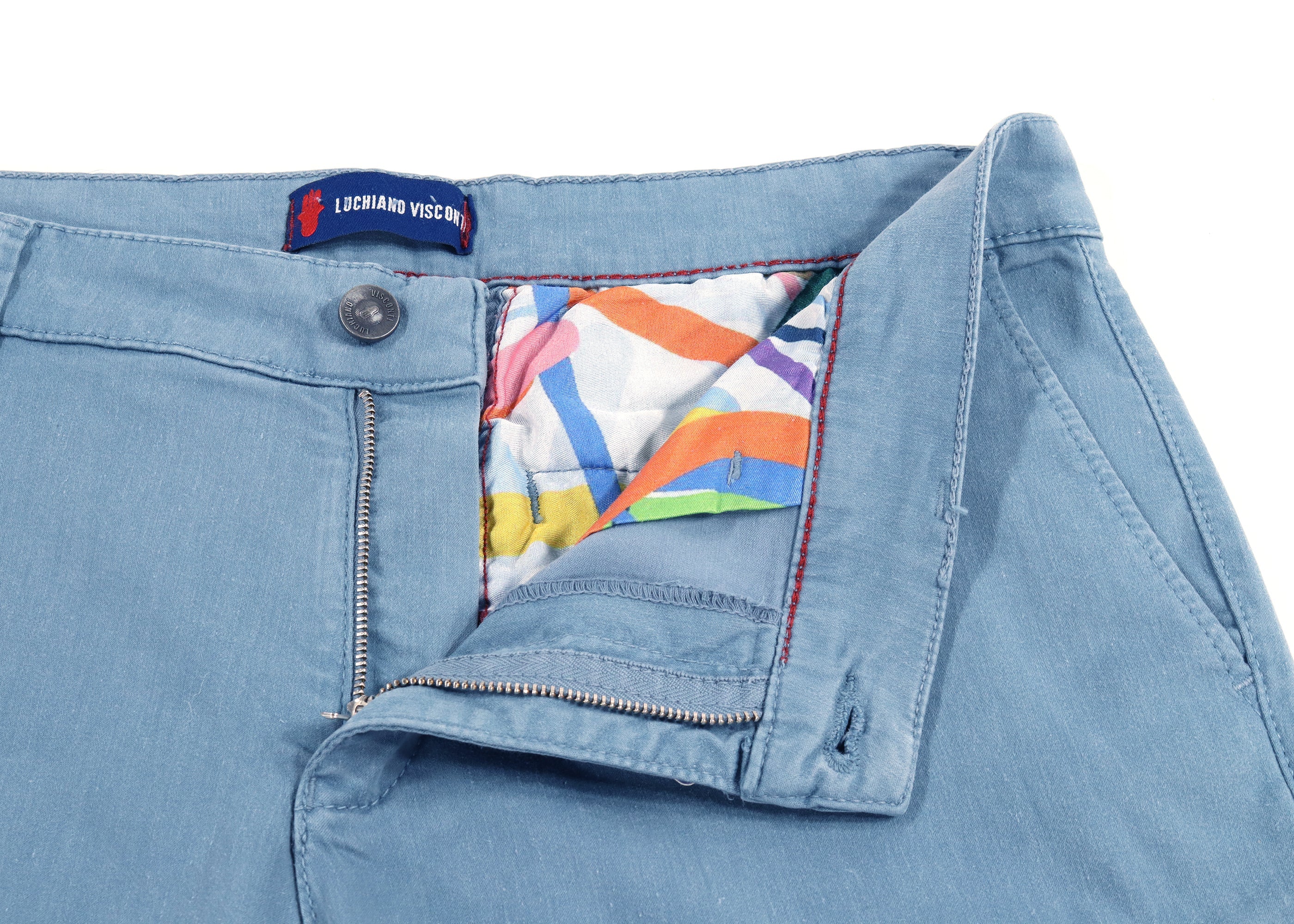 Steel Blue Tencel Shorts