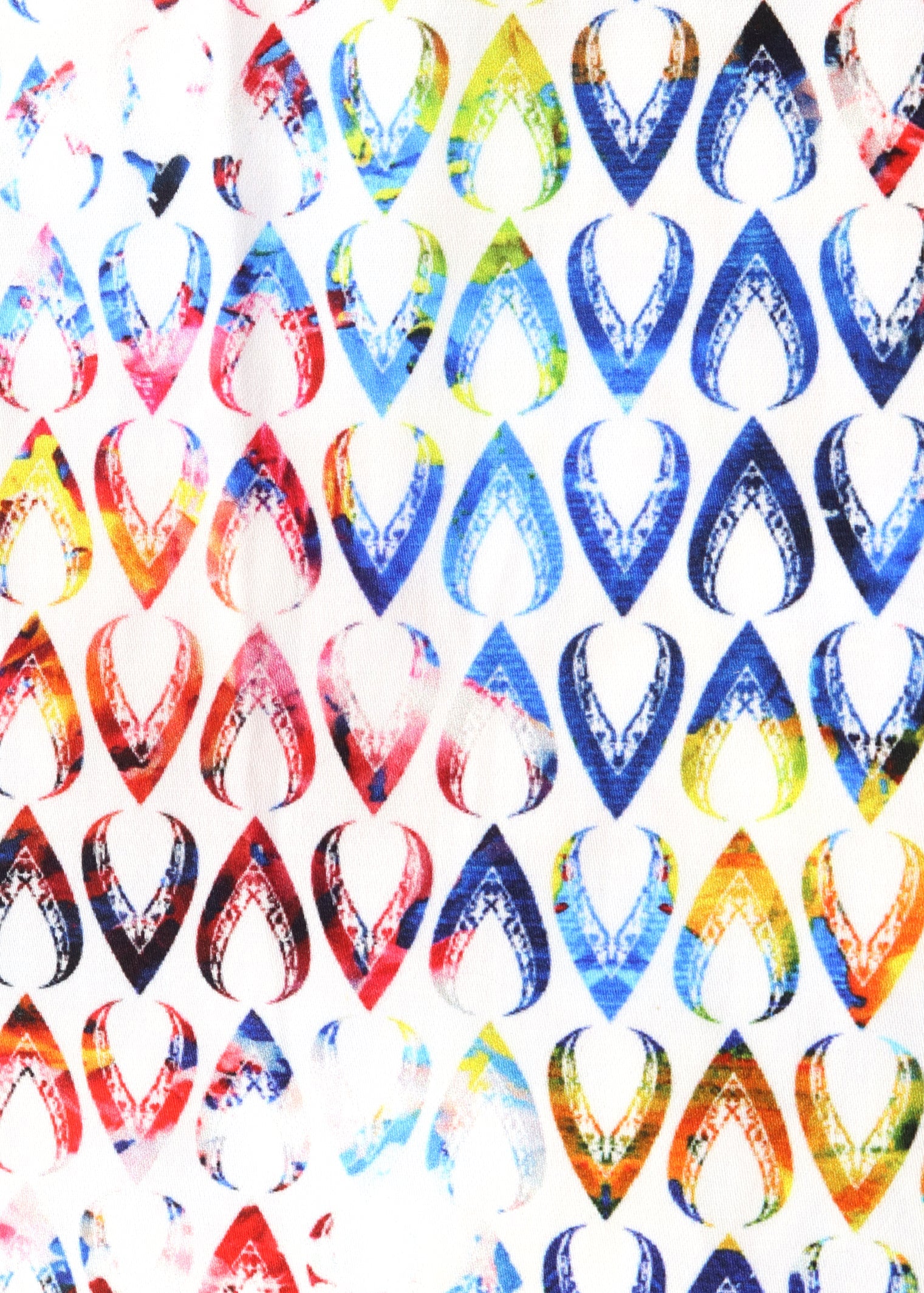 White with Multicolor V's Shirt