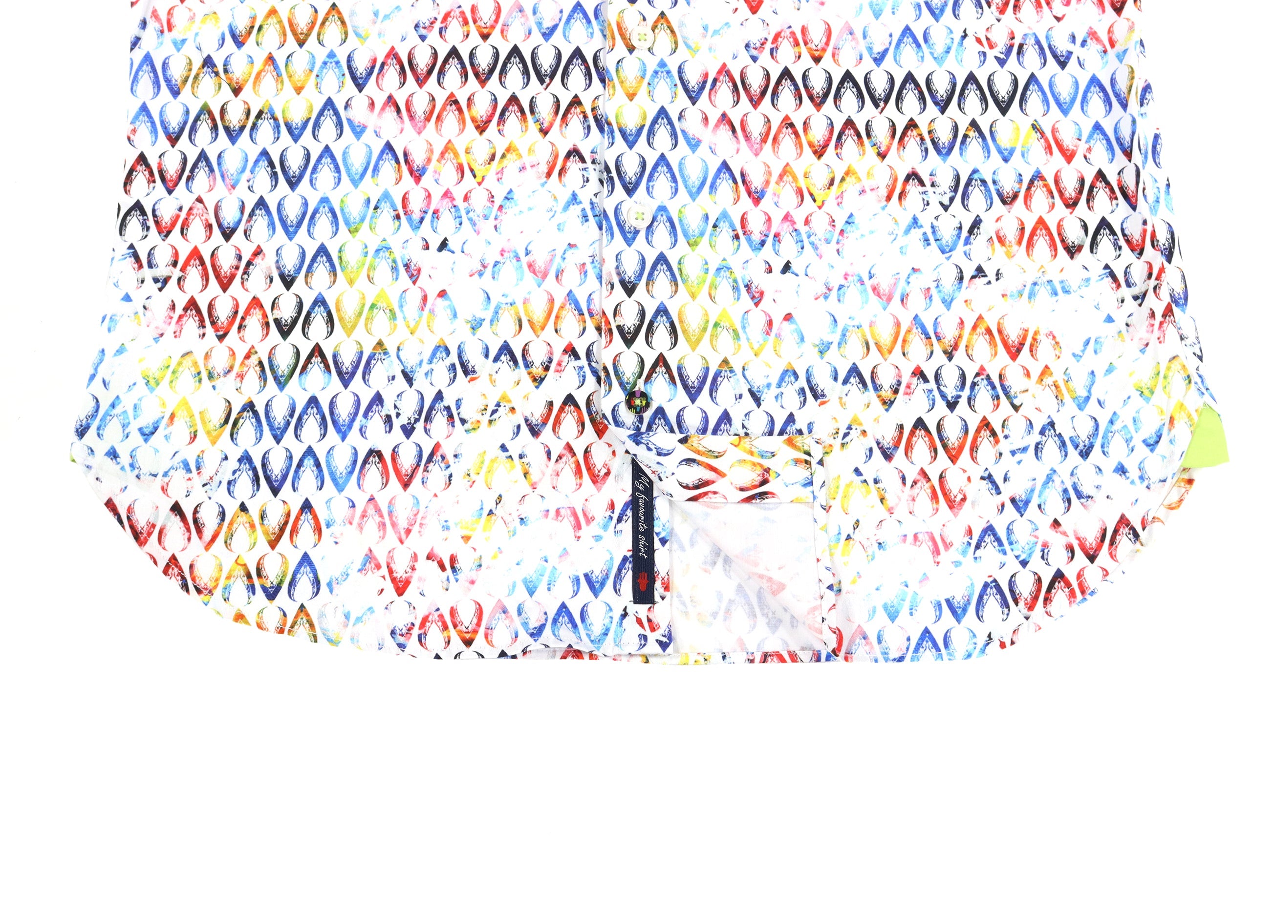 White with Multicolor V's Shirt