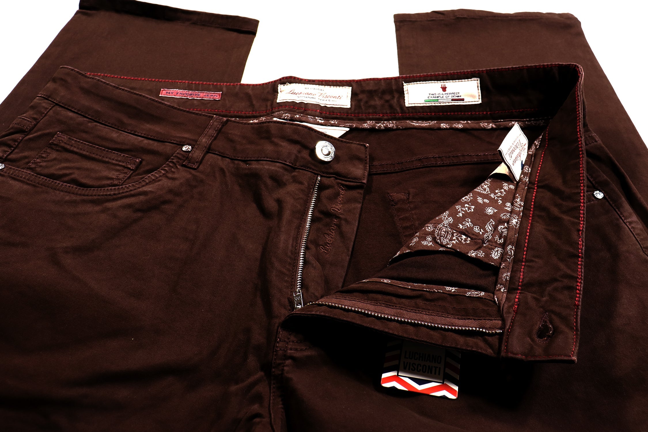 Dark Brown Denim Performance Pant