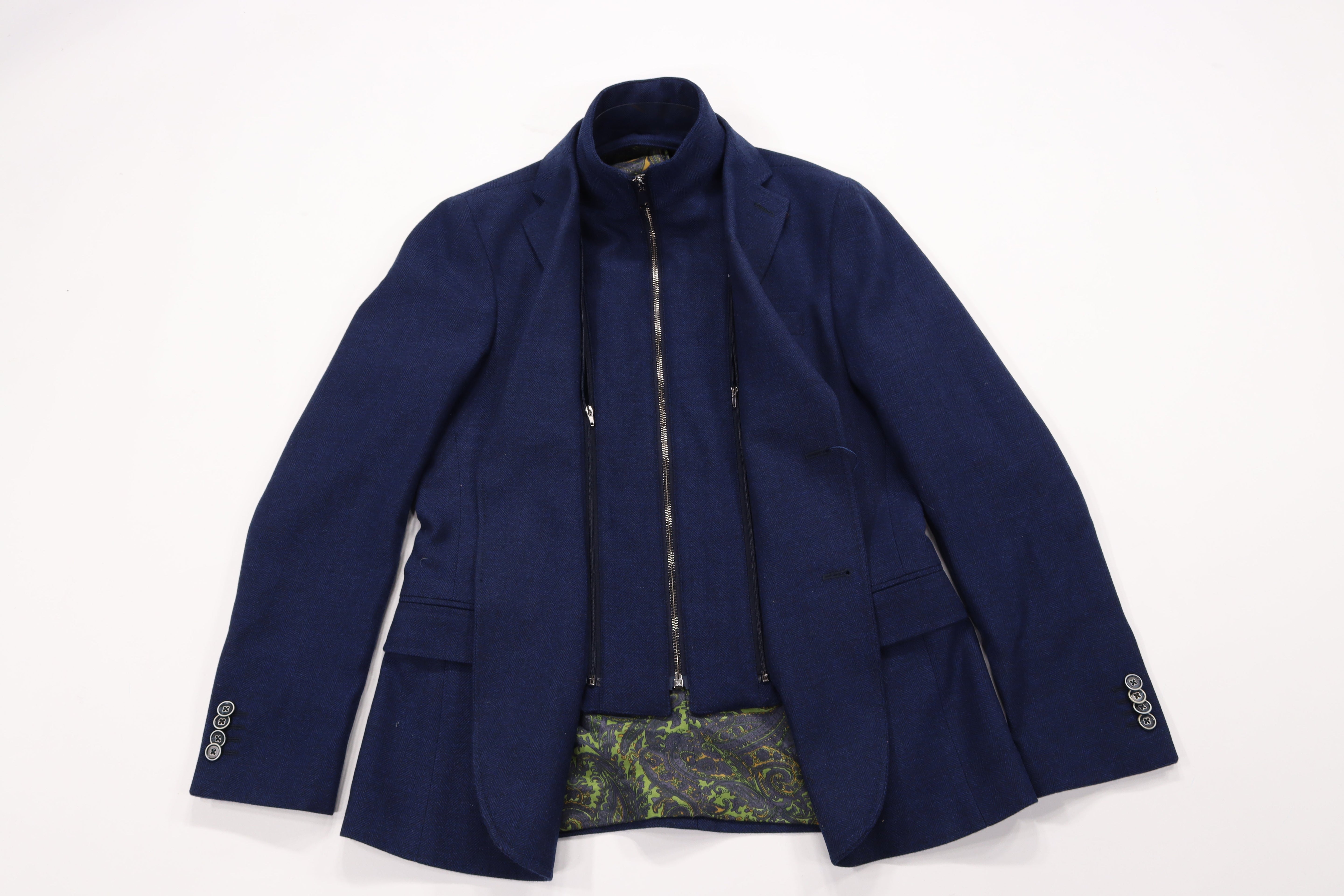 Navy Herringbone Sportcoat