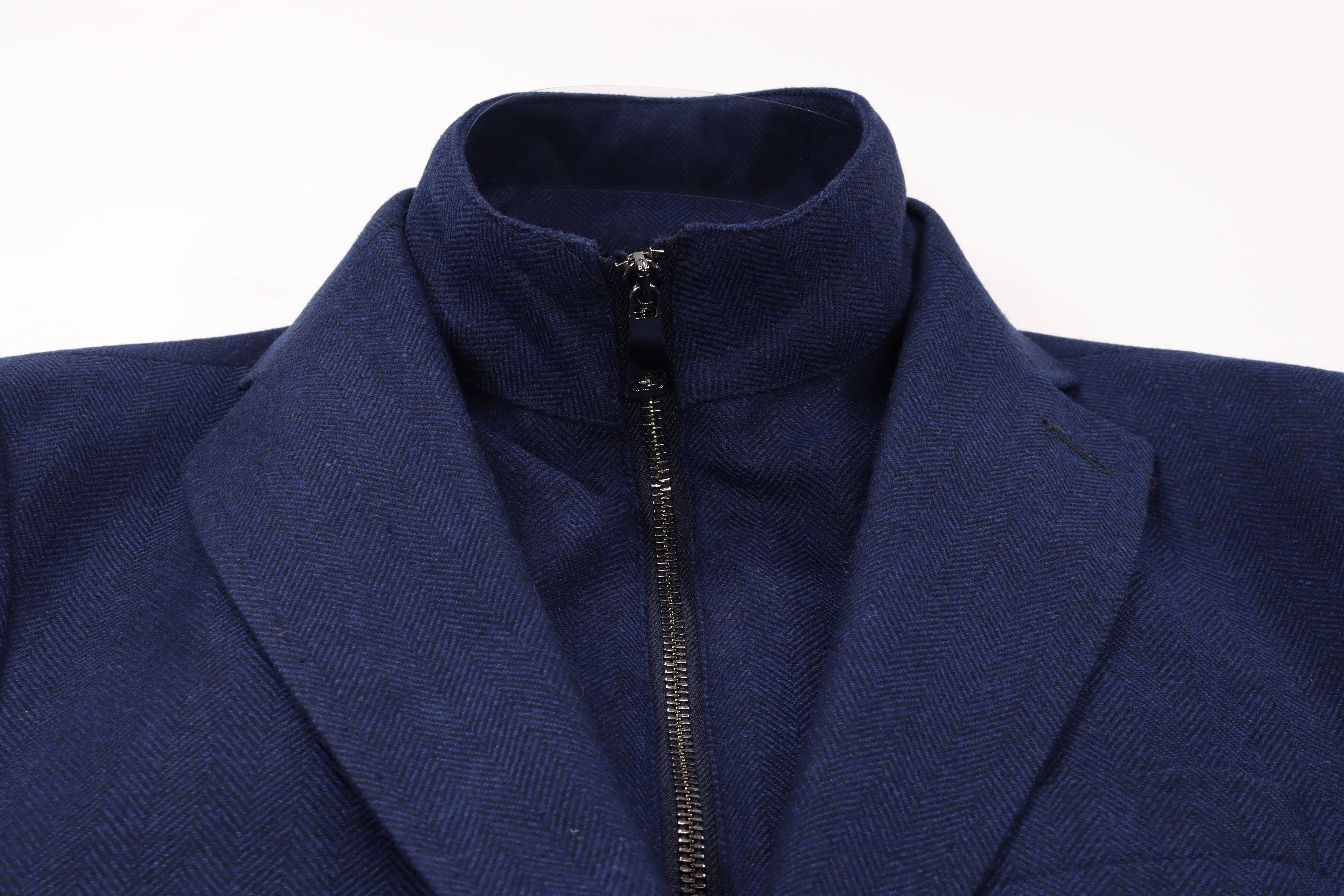 Navy Herringbone Sportcoat