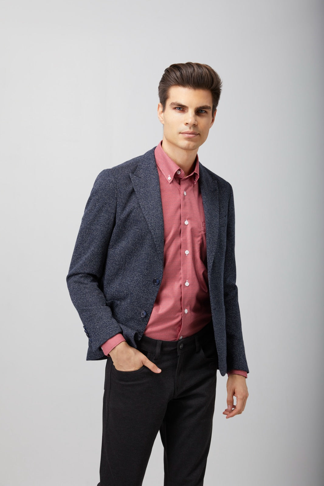 Navy with White Speckles Sport Coat