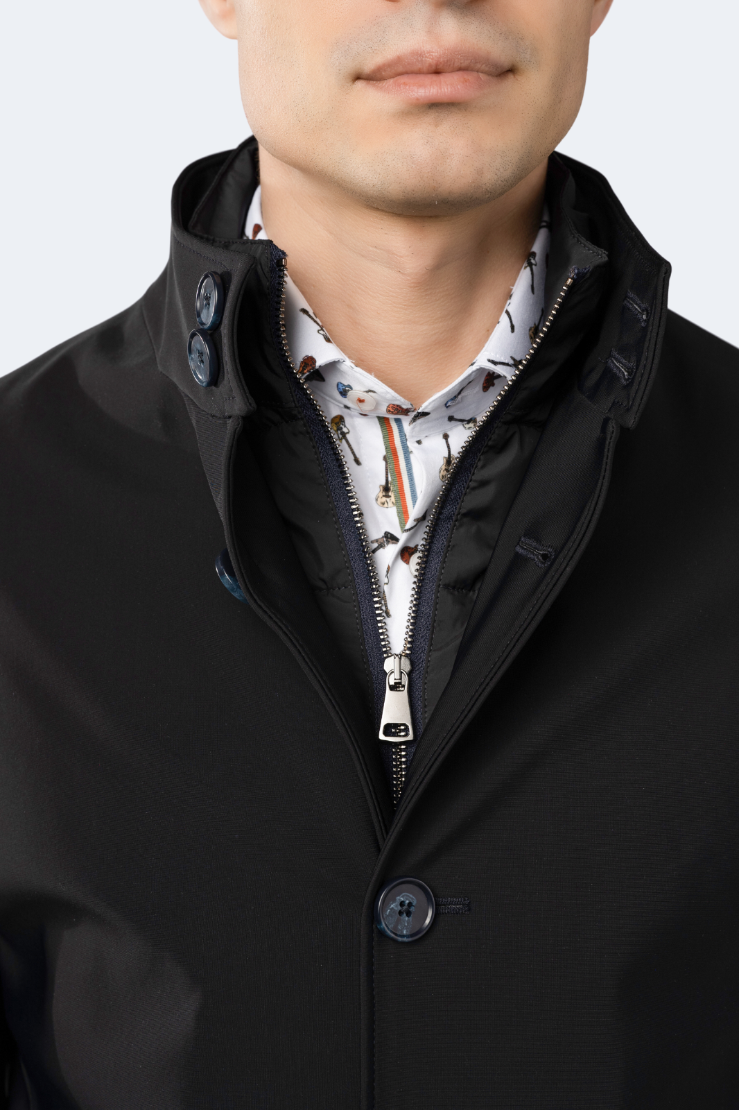 Black Outerwear Long Coat