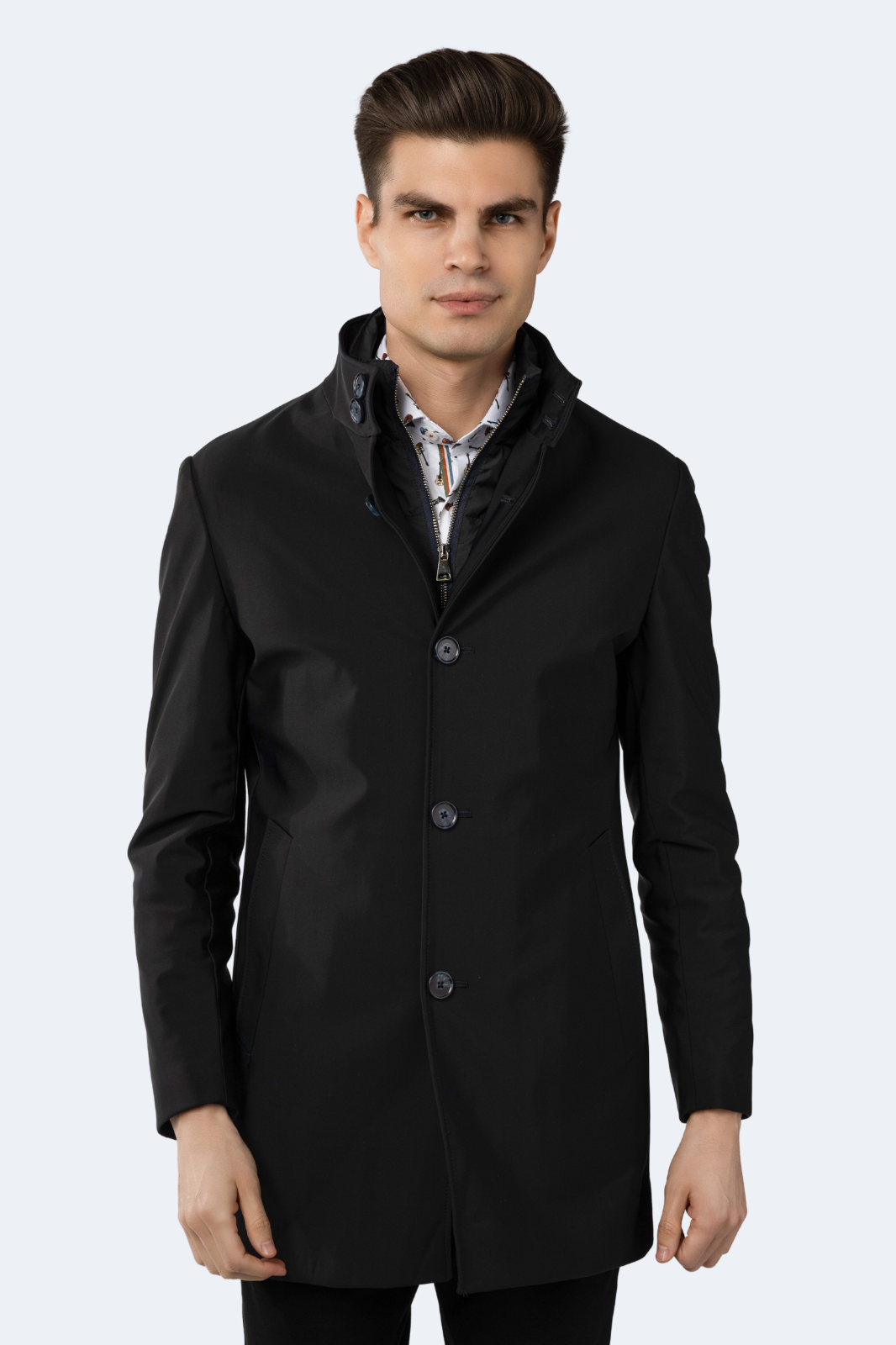 Black Outerwear Long Coat