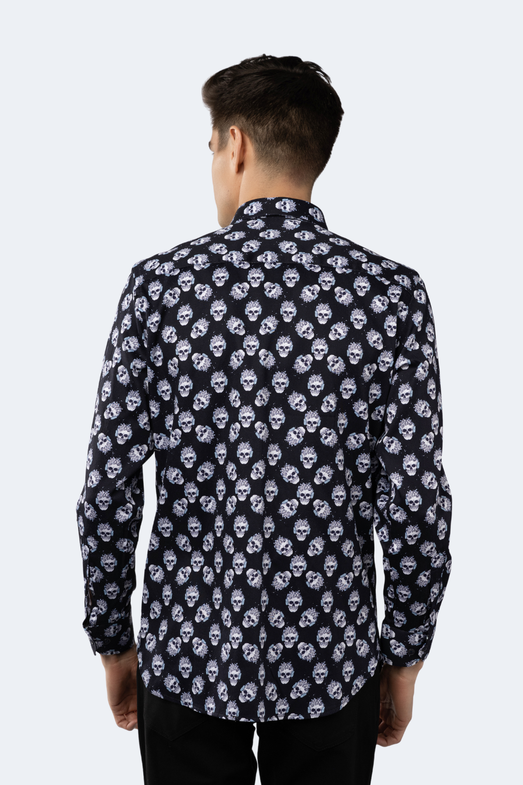 Black with White Skulls Shirt