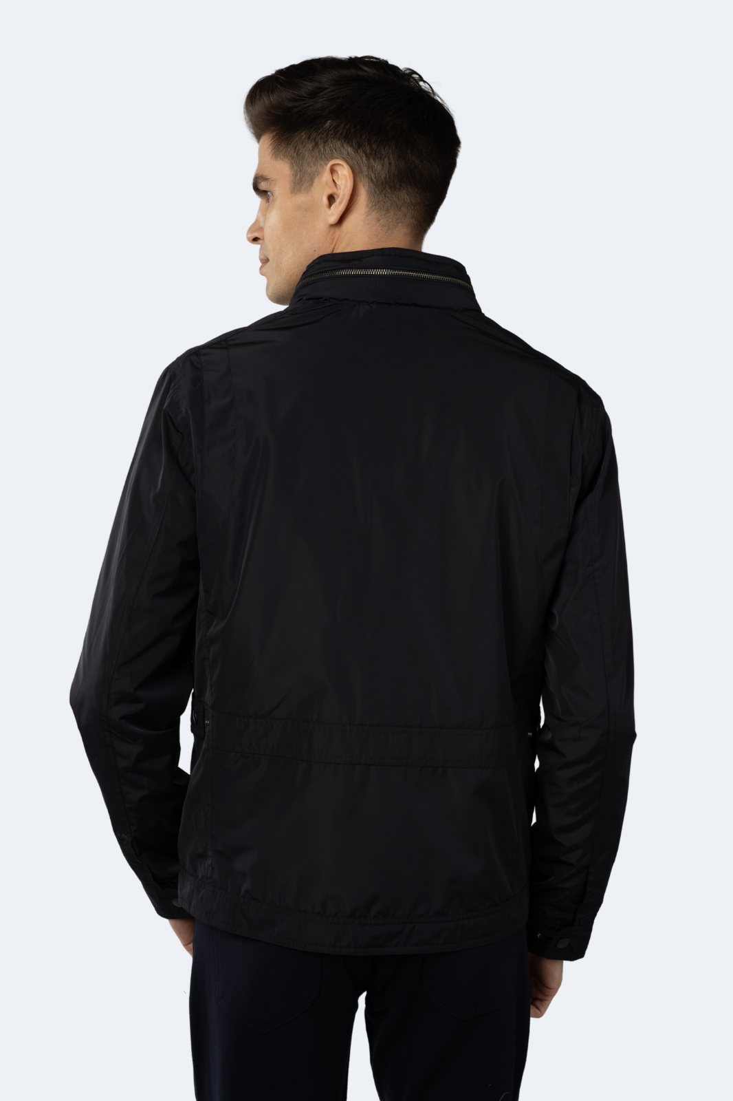 Navy Rayon Windbreaker