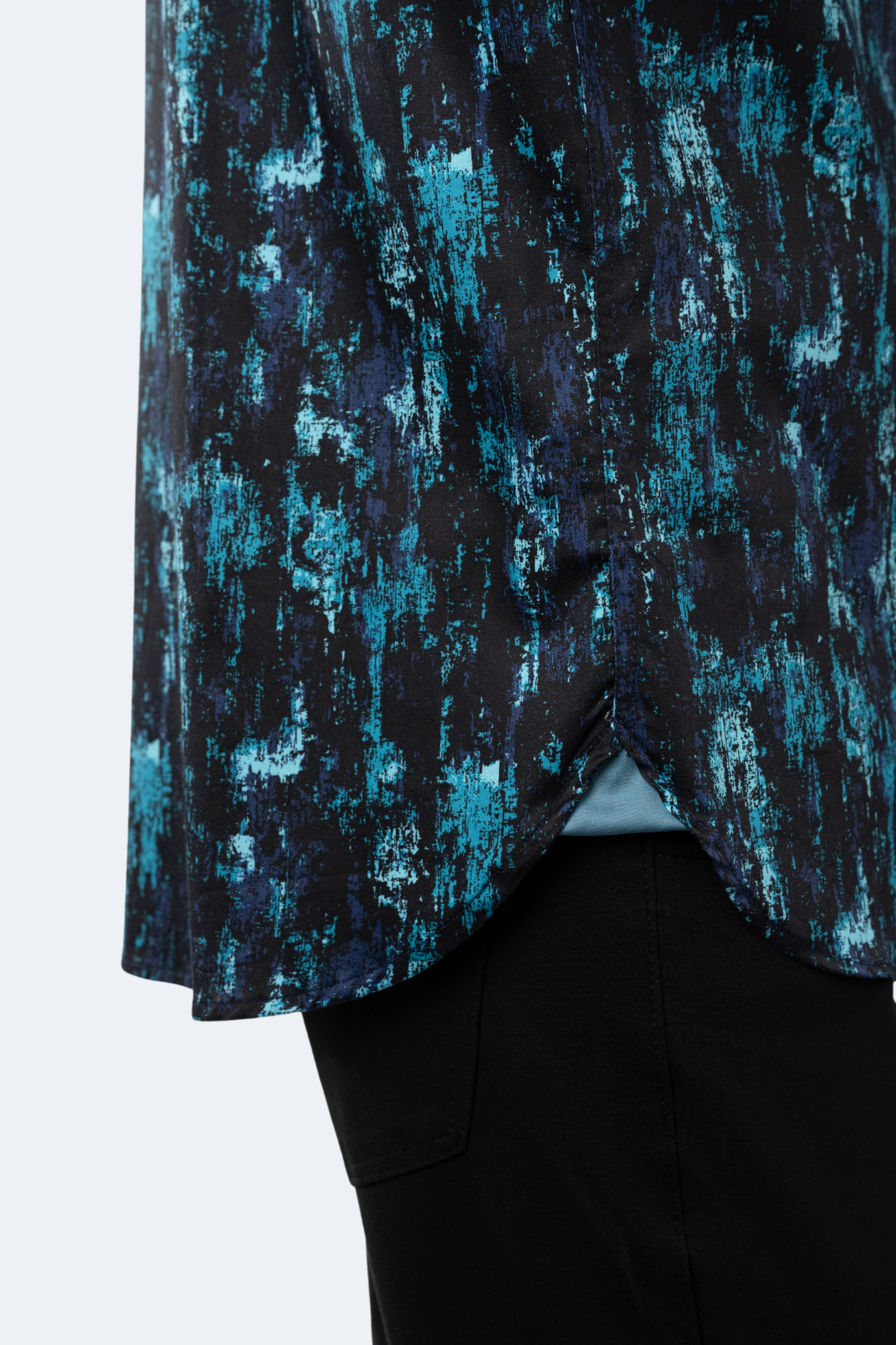 Navy with Teal Marble Shirt