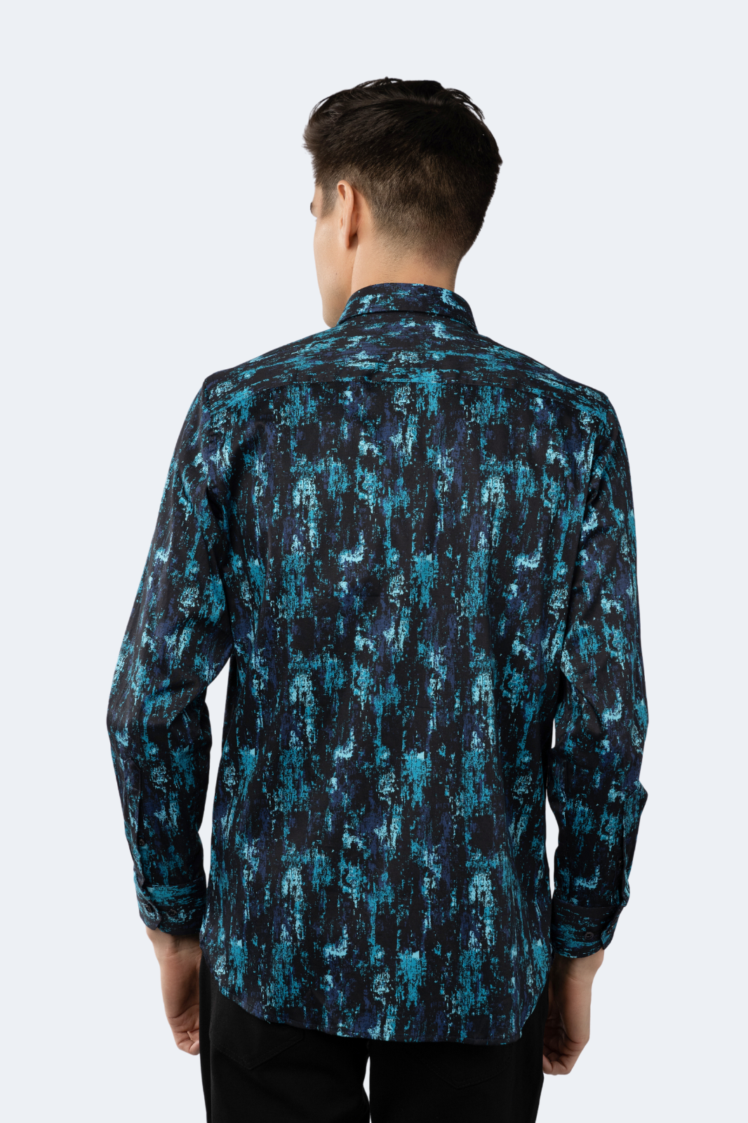 Navy with Teal Marble Shirt