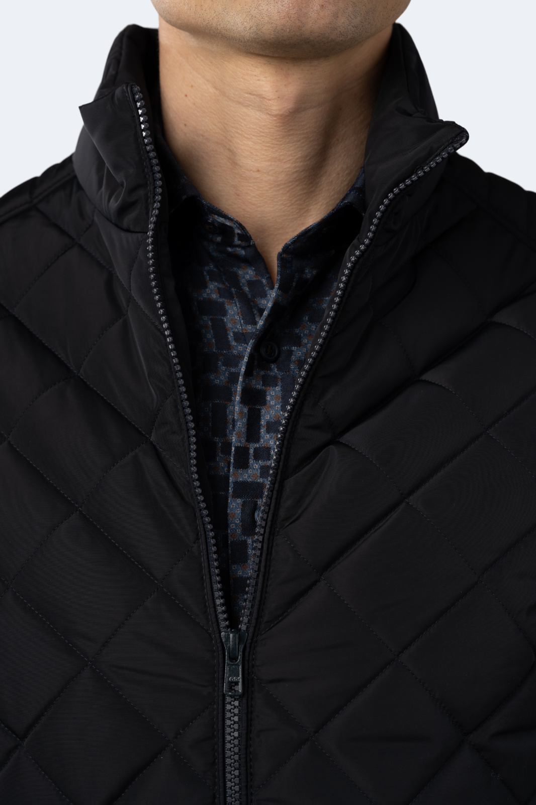 Navy Rayon Outerwear Jacket