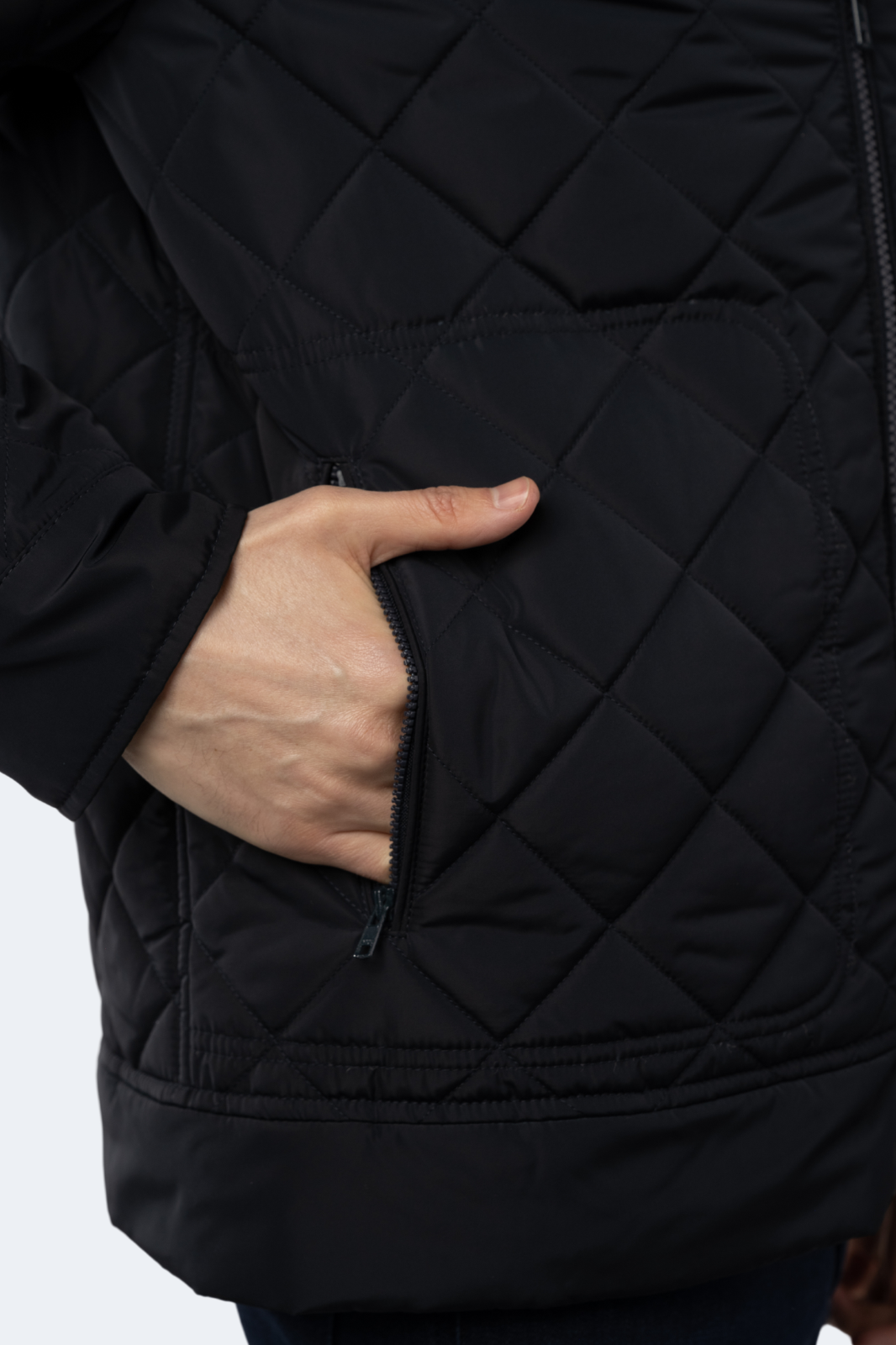 Navy Rayon Outerwear Jacket