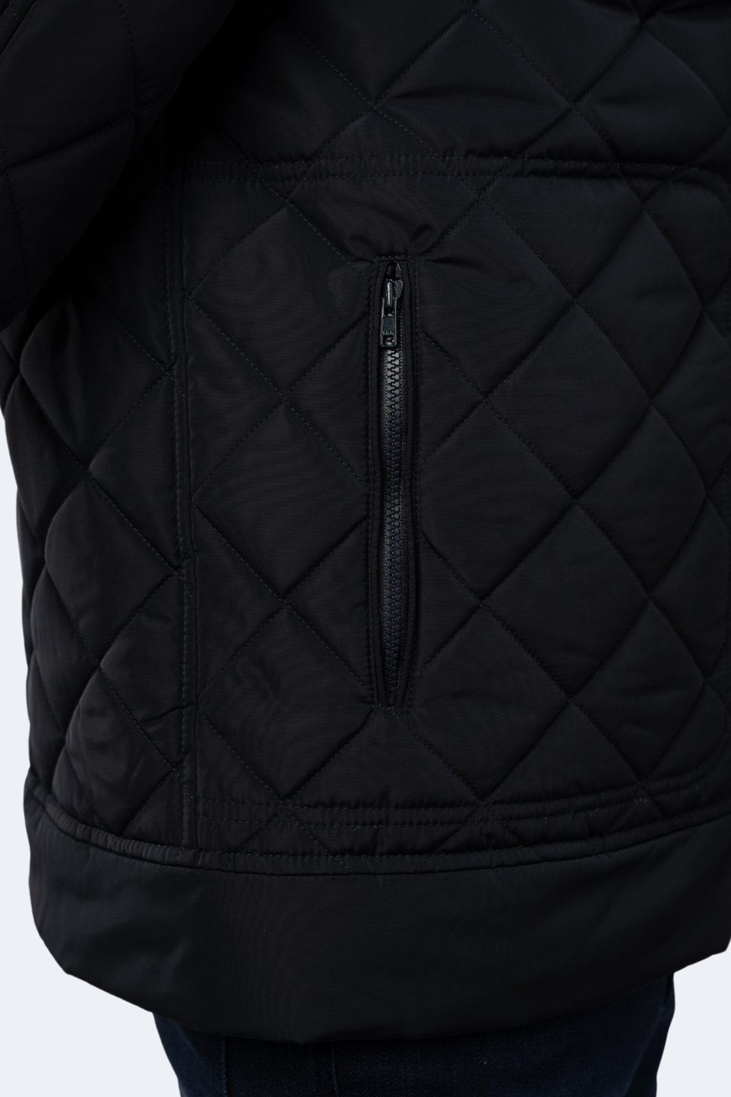 Navy Rayon Outerwear Jacket