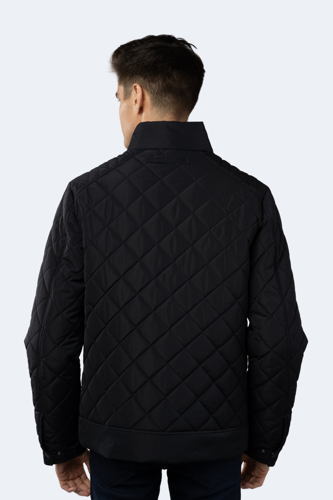 Navy Rayon Outerwear Jacket