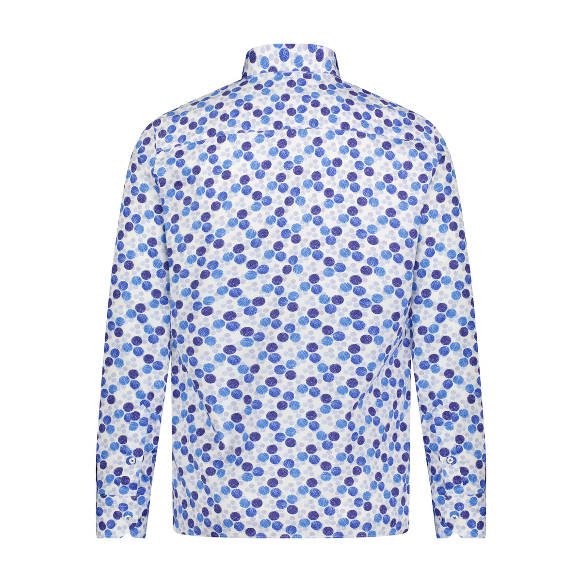 Blue, Navy, and Midnight Blue Dot Long Sleeve Shirt