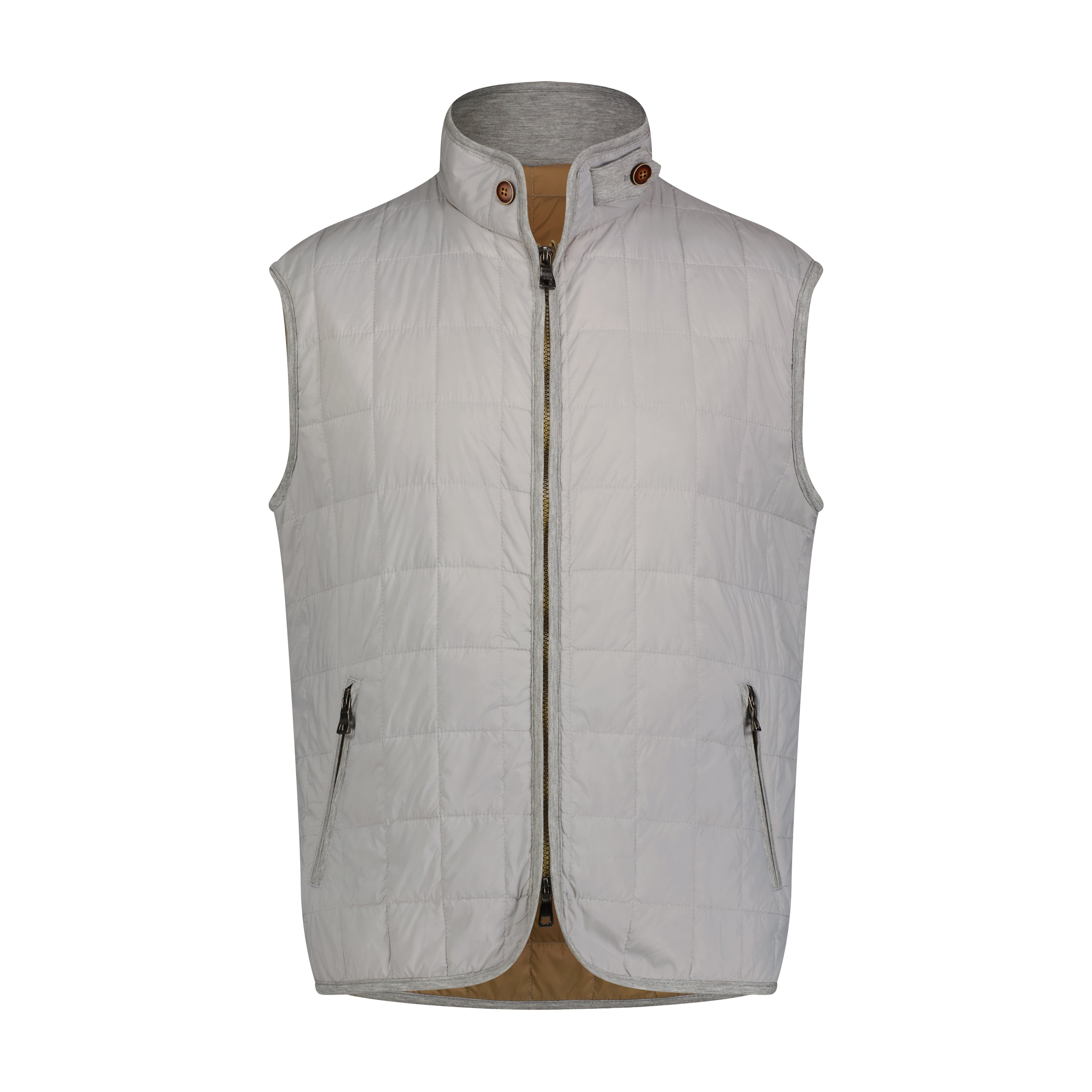 Lite Grey Lightweight Quilted Vest