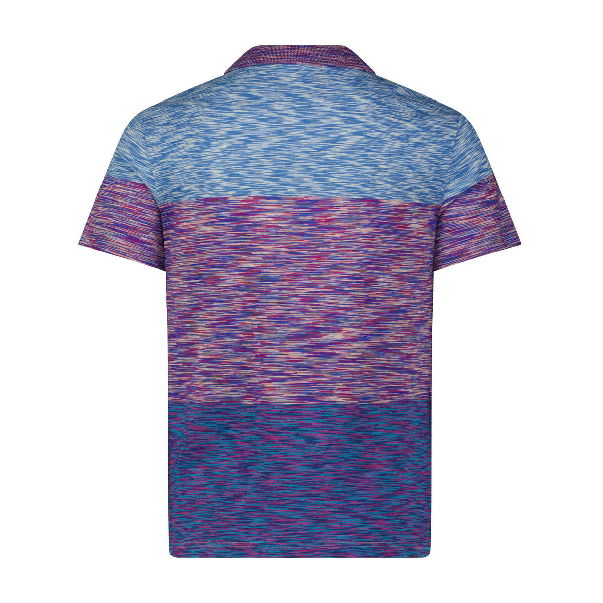 Multi Purple, Aqua, and Black Space Dyed Polo