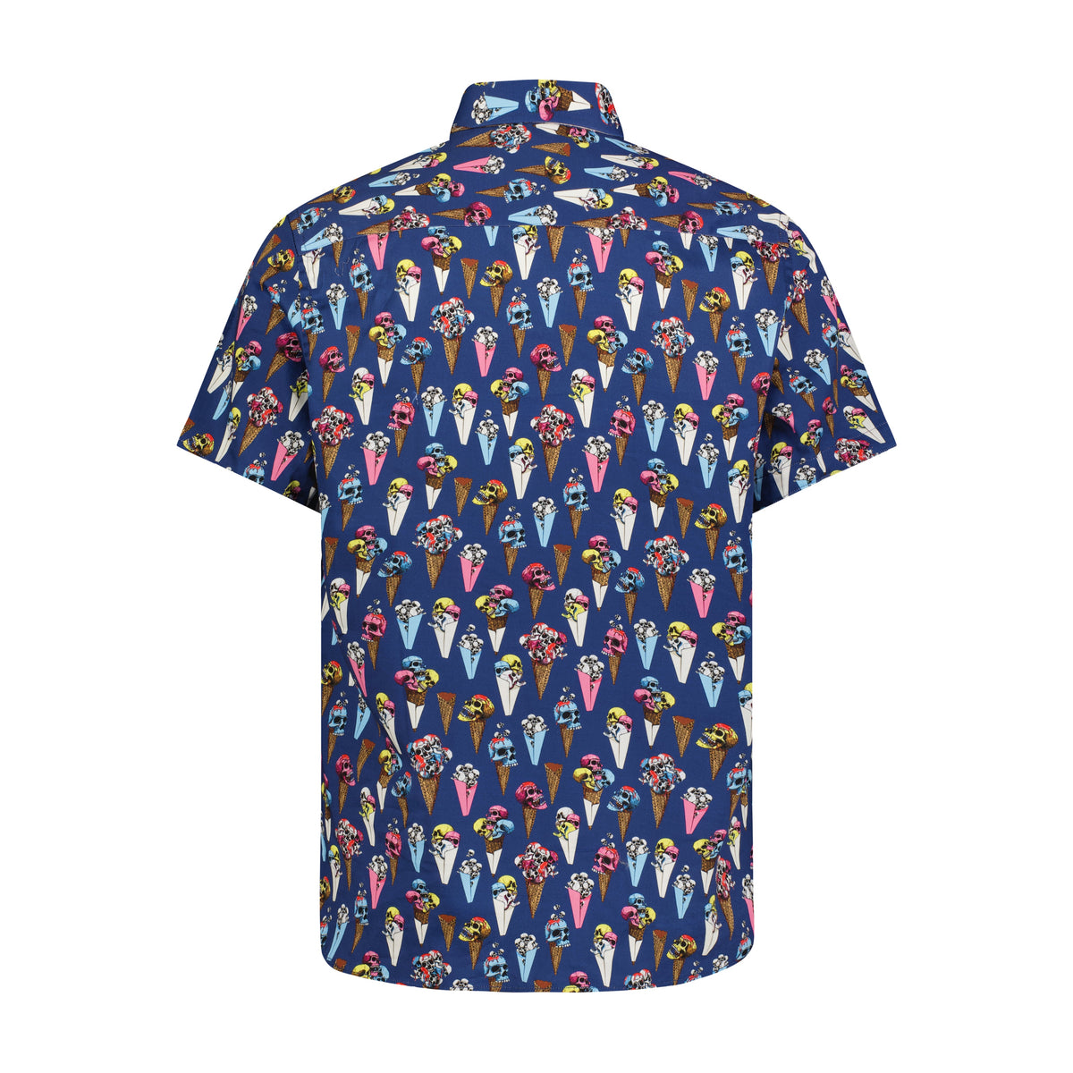 Multicolor Skull Ice Cream Print Short Sleeve Shirt