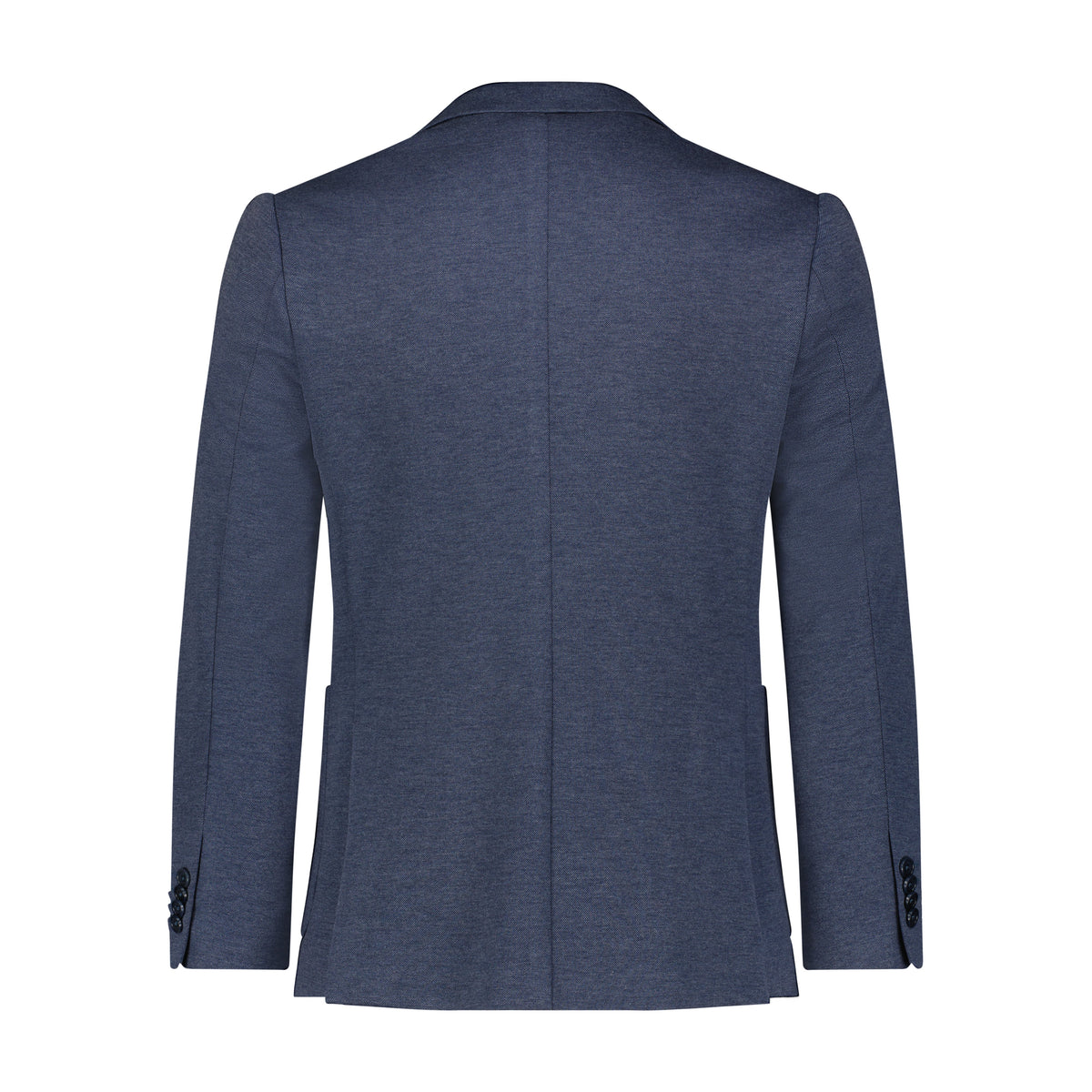 Navy Pique Pin Dot Stretch Two Button Sport Coat