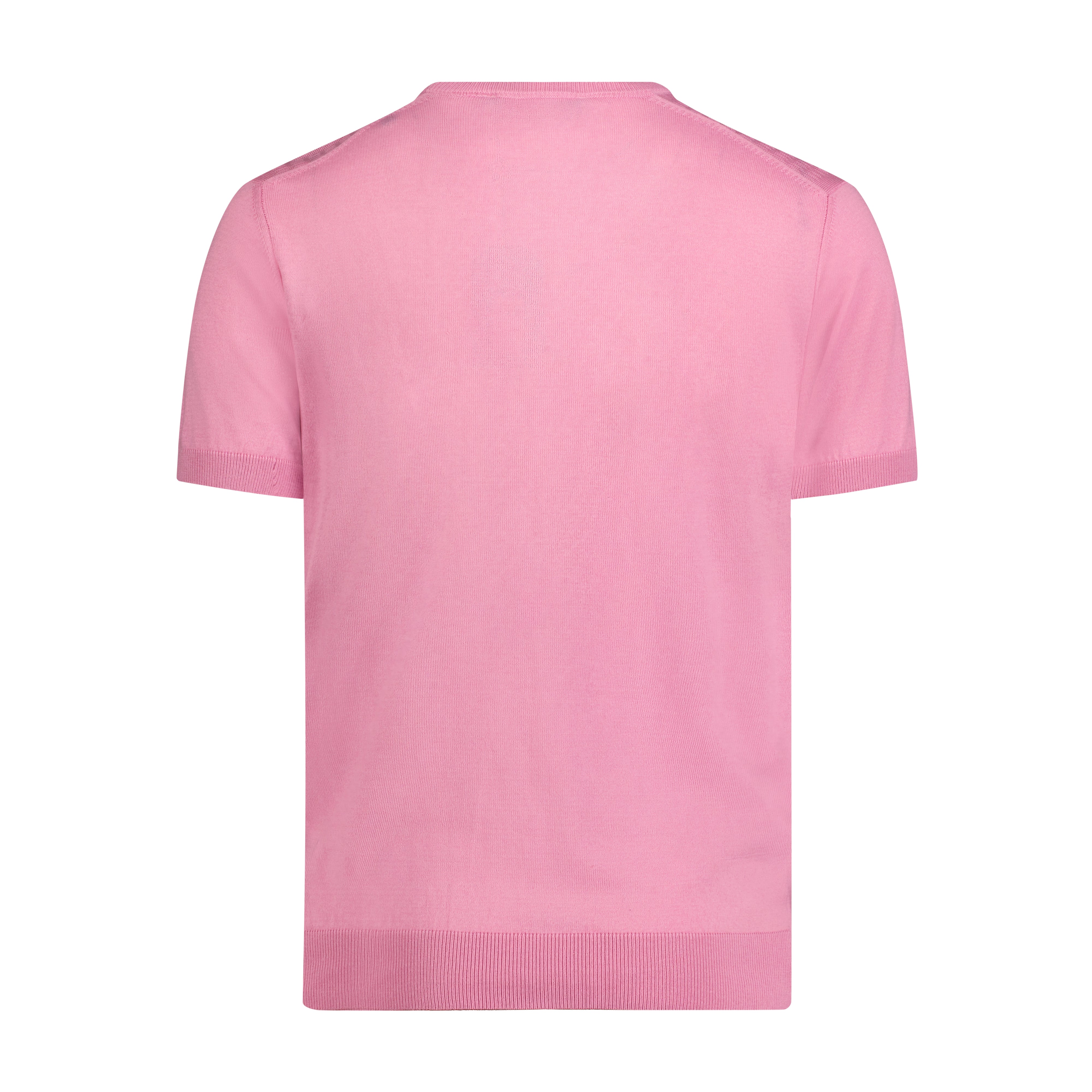 Pink Jacquard Panel Knit Polo