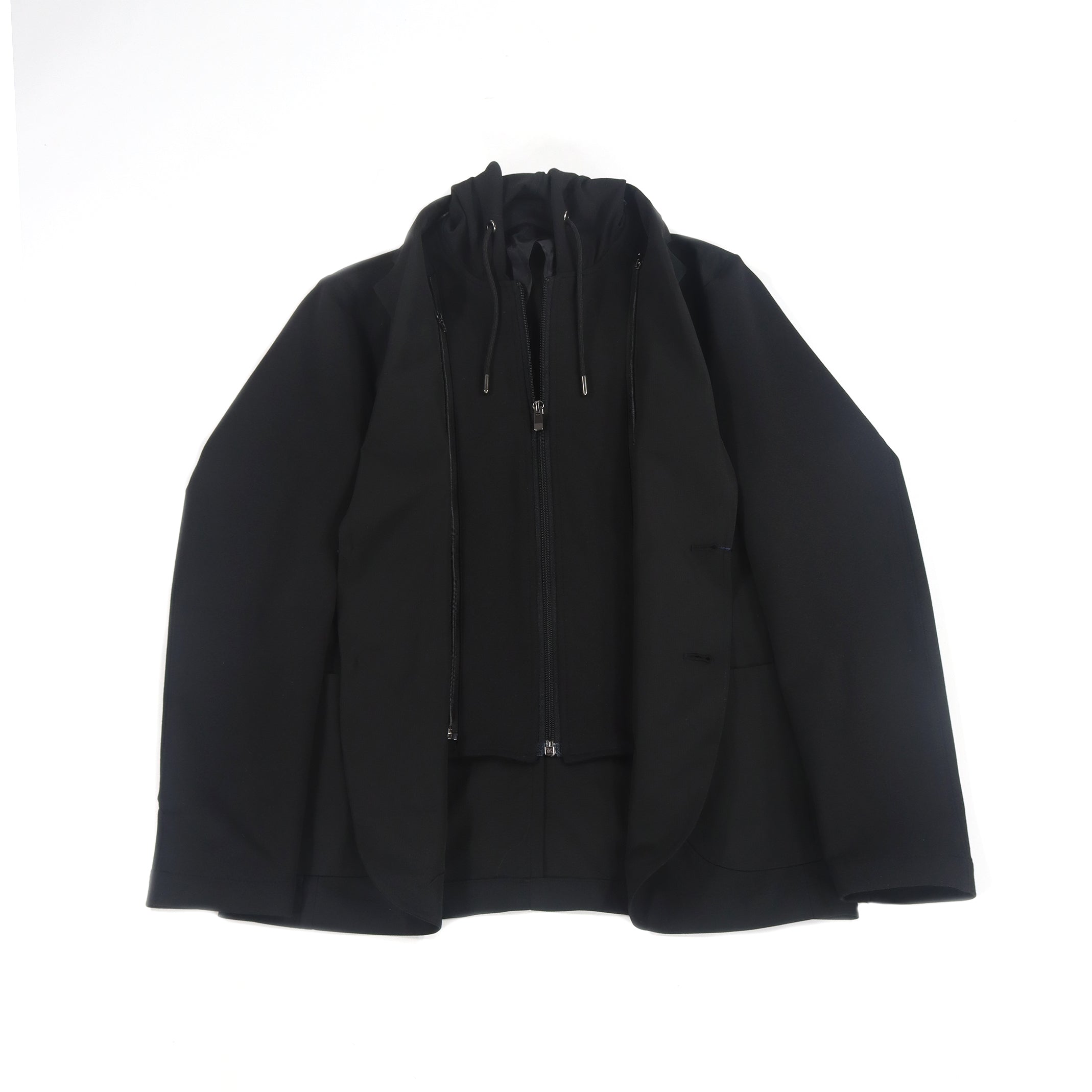 Leo Black Hooded Sport Coat