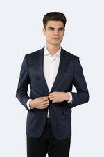 Blue and Black Houndstooth Sportcoat