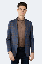 Navy Plaid Sport Coat