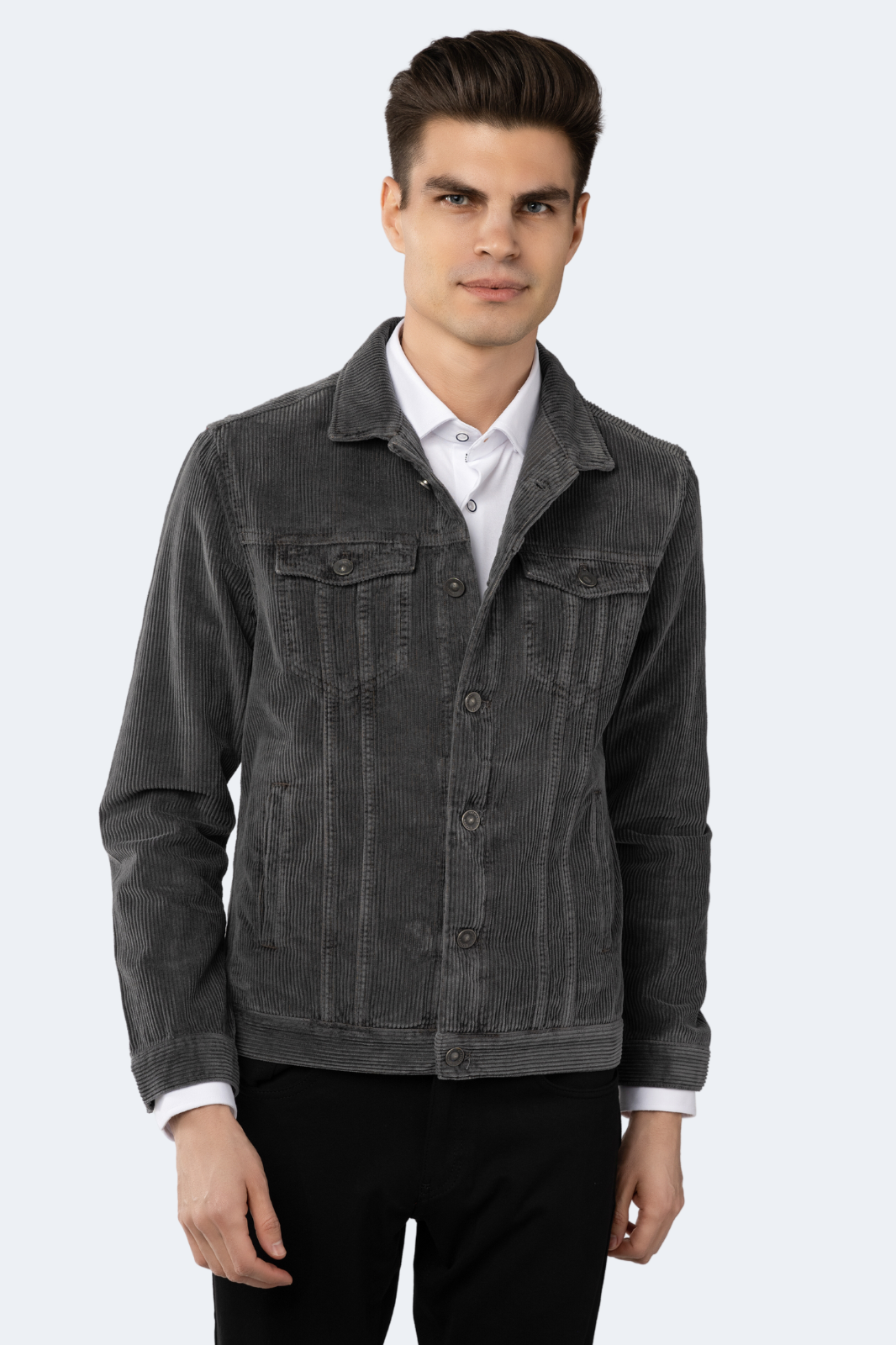 Dark Grey Corduroy Jacket