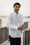 Black and White Stripe Long Sleeve Shirt