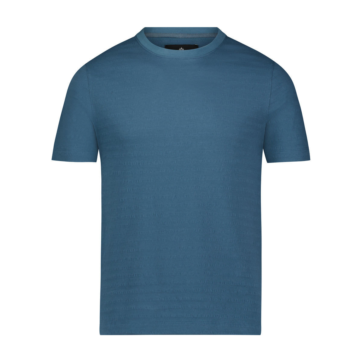 Teal Stretch Rib Seer Sucker Tee