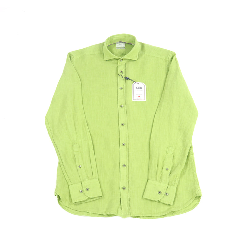 SS23 Leo Light Green Linen Shirt