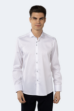 Leo Solid White Shirt