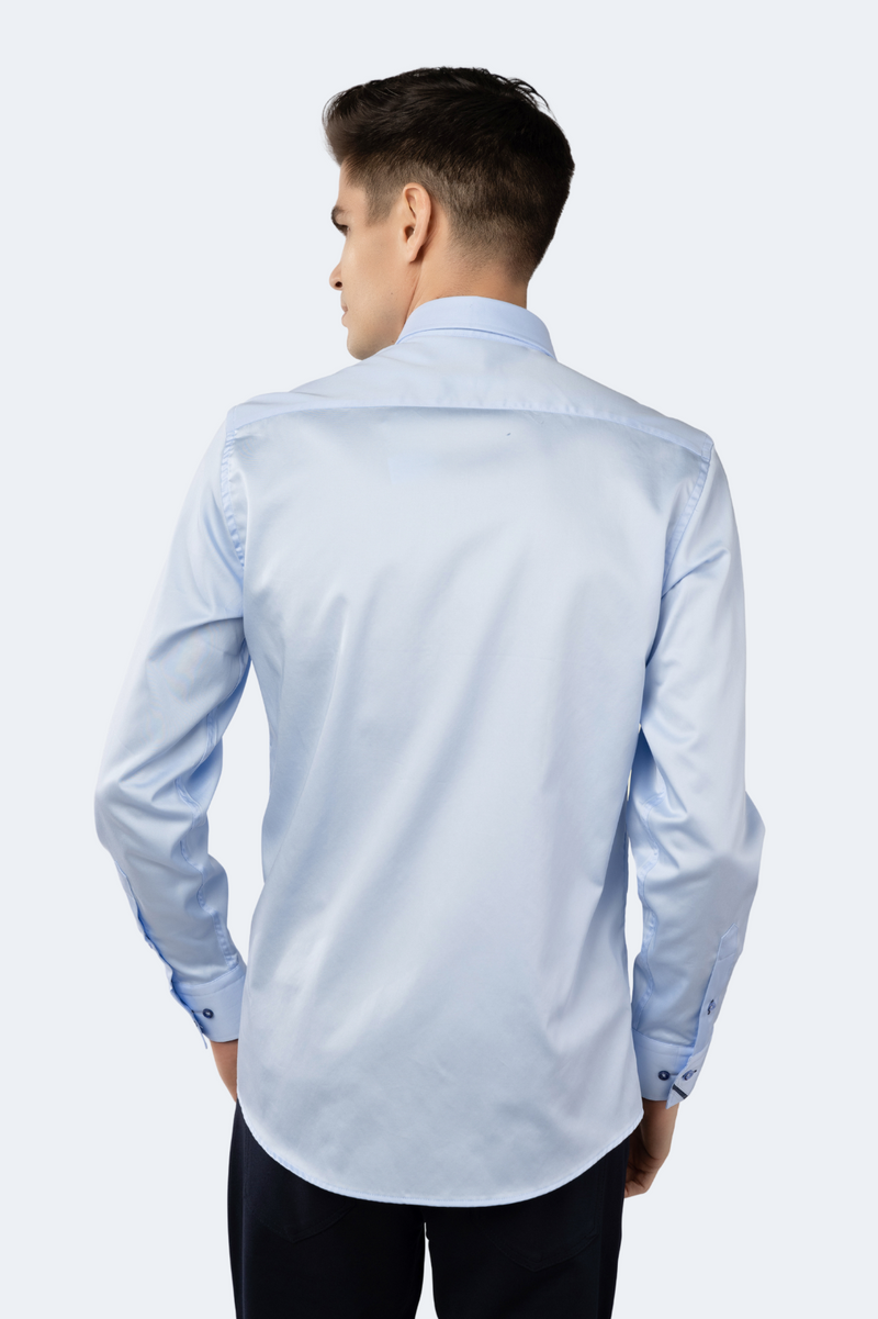 Leo Solid Baby Blue Shirt