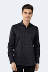 Leo Black Jacquard with Grey Daggers and Dots Shirt