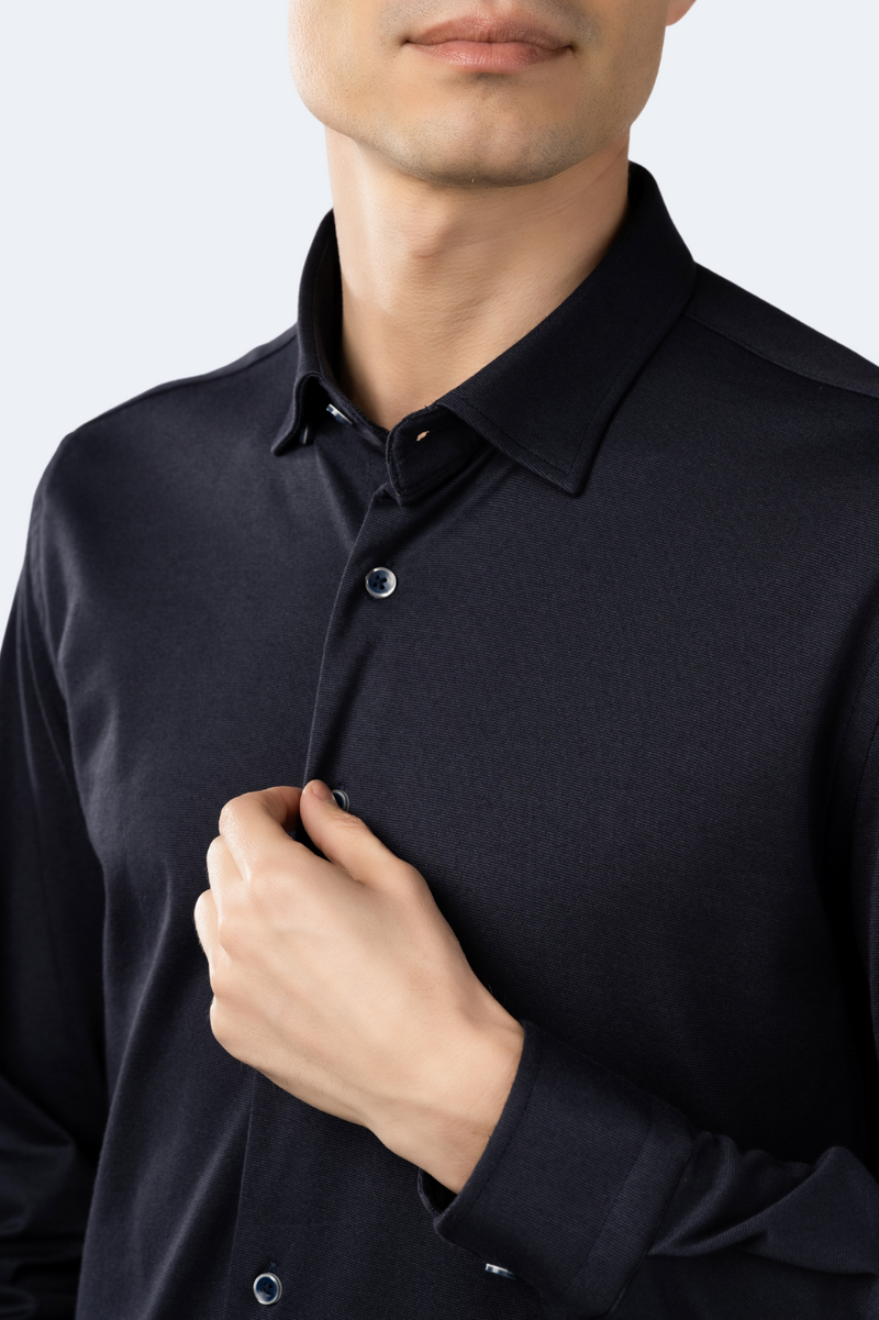 Leo Black Solid Shirt