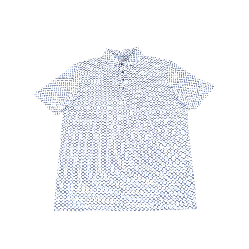 SS23 Leo White with Blue Box Polo