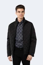 Black Rayon Outerwear Jacket