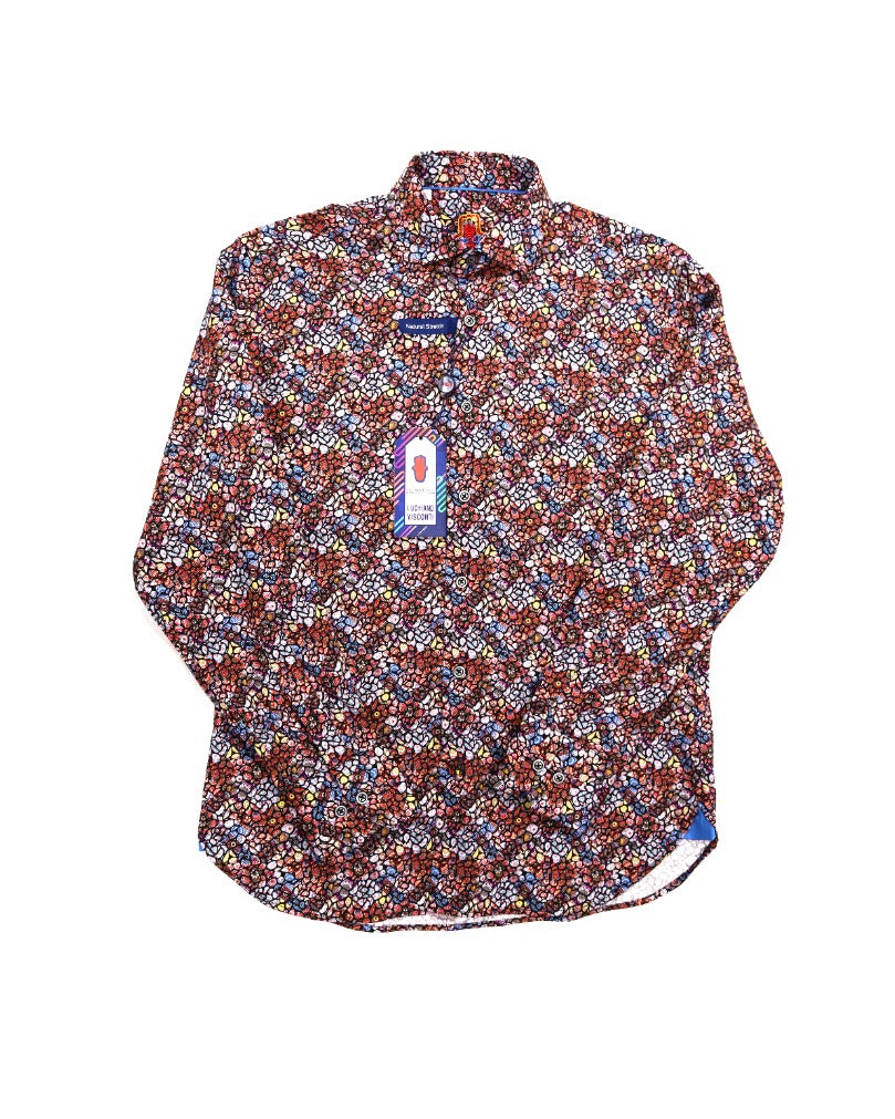 Multicolor Snake Skin Long Sleeve Shirt