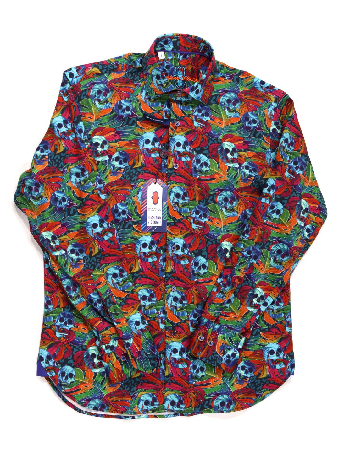 Tropical Skull Long Sleeve Shirt
